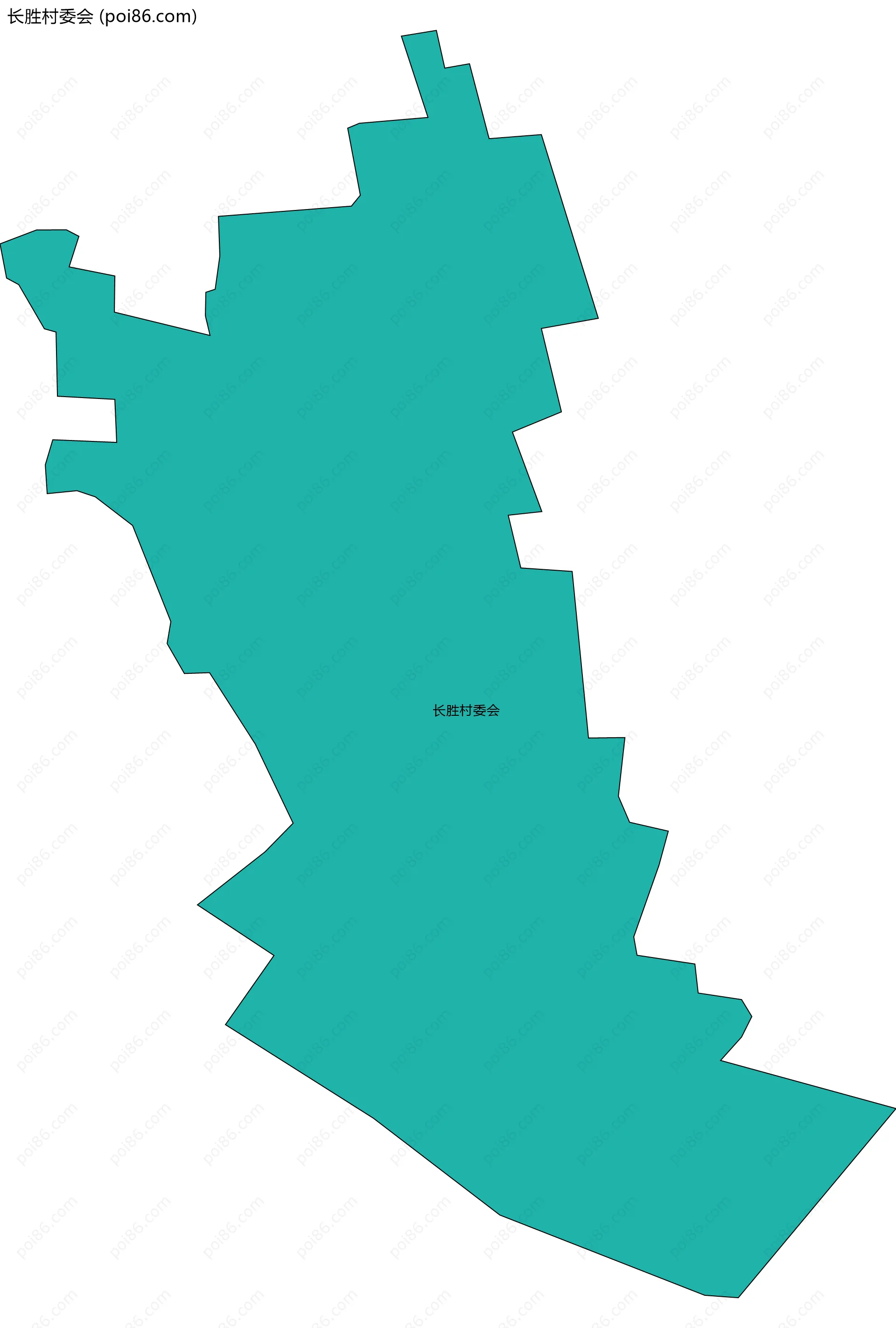 长胜村委会边界地图