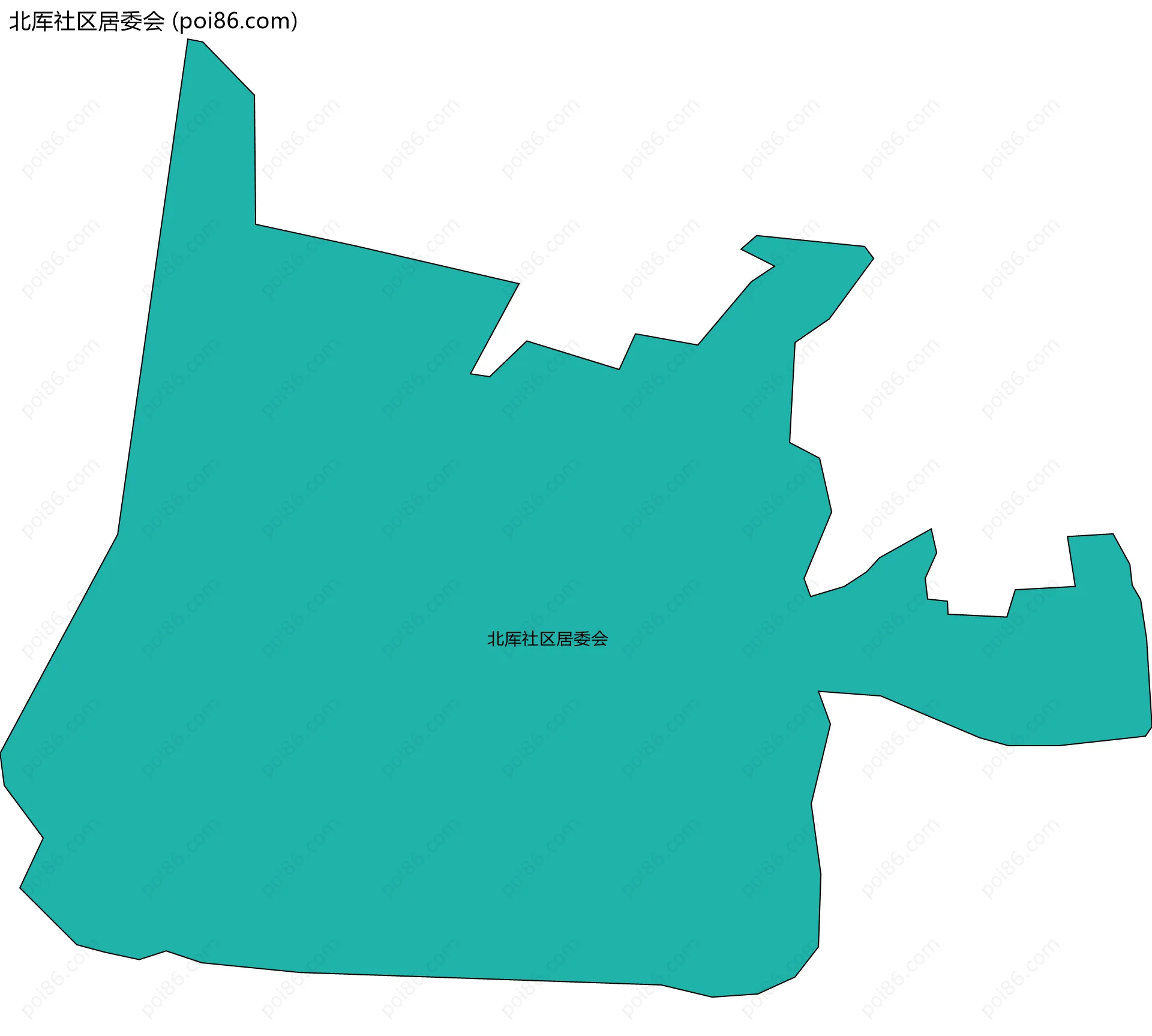 北厍社区居委会边界地图