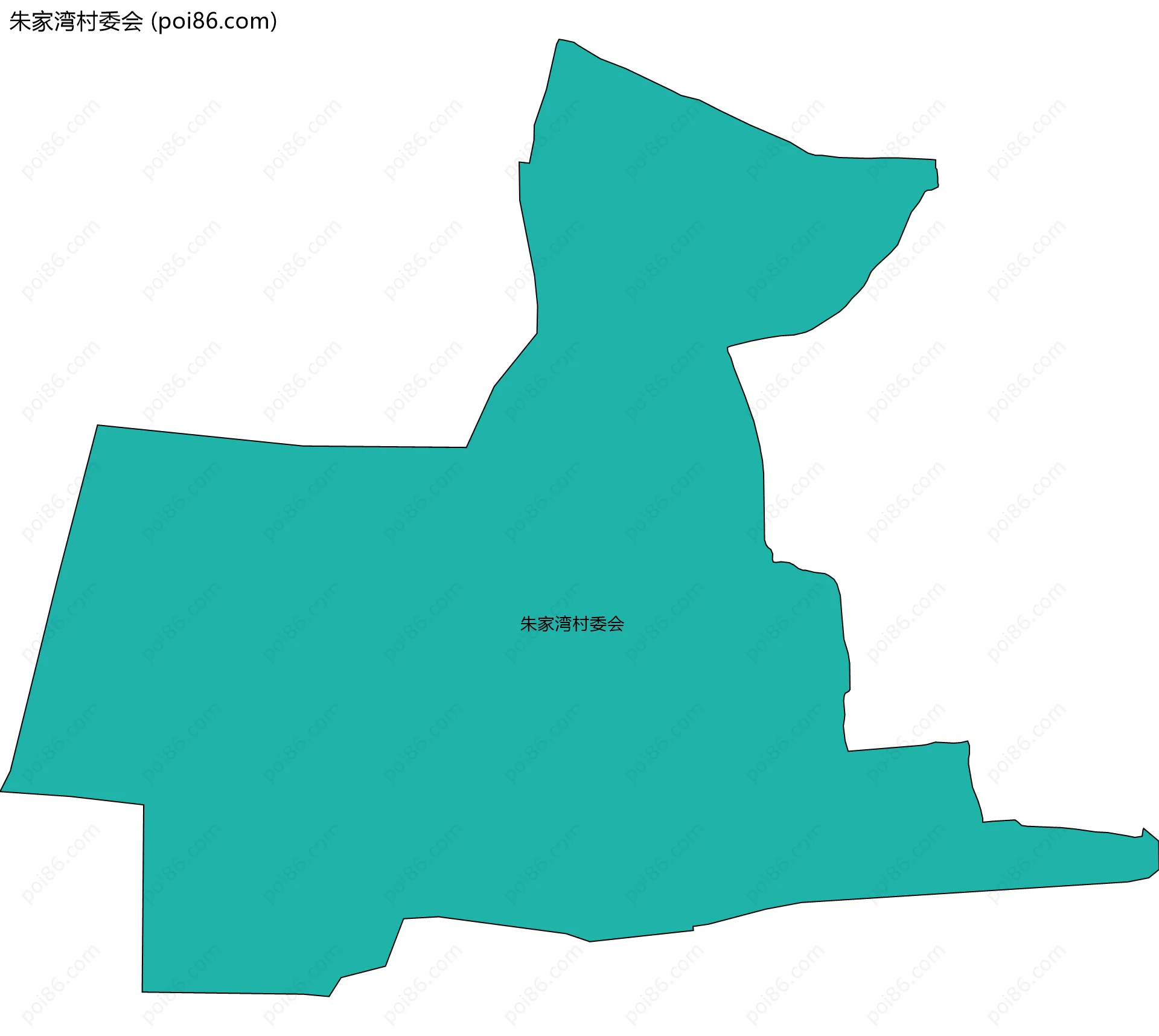 朱家湾村委会边界地图