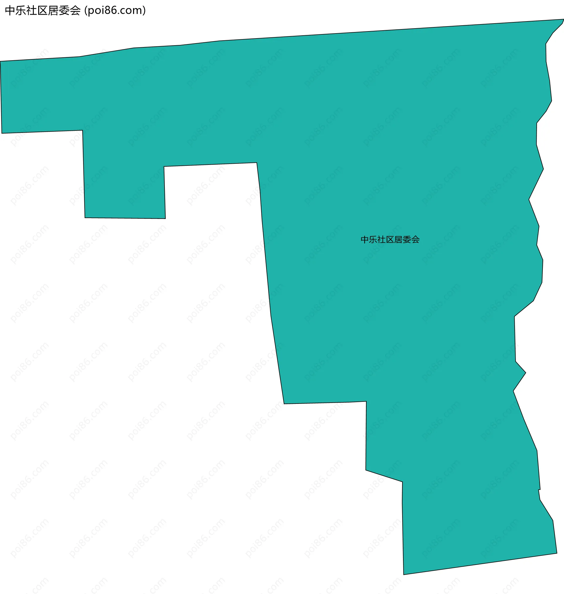 中乐社区居委会边界地图