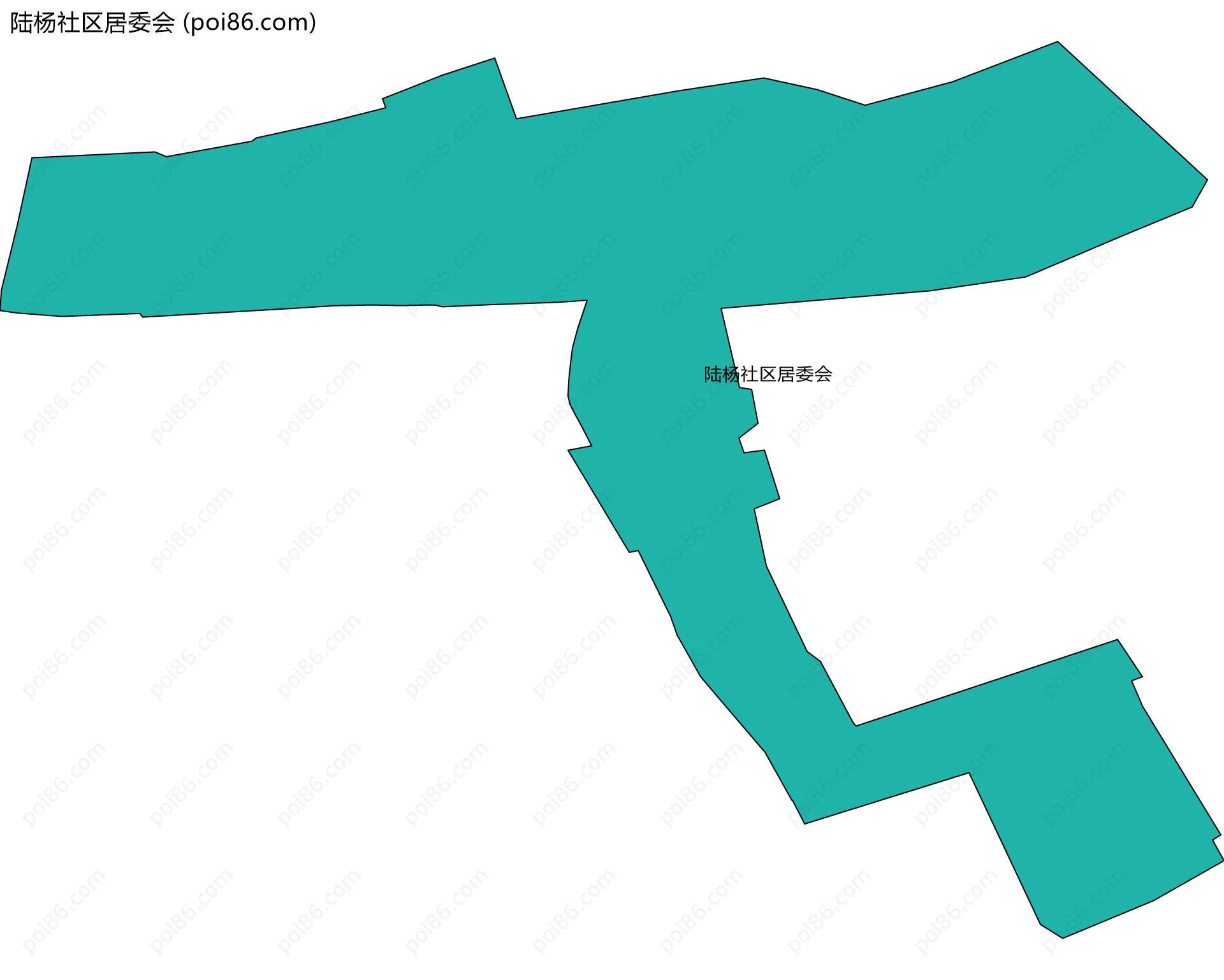 陆杨社区居委会边界地图