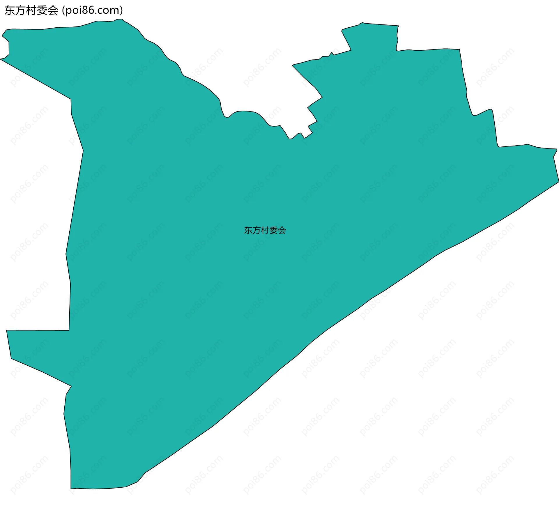 东方村委会边界地图