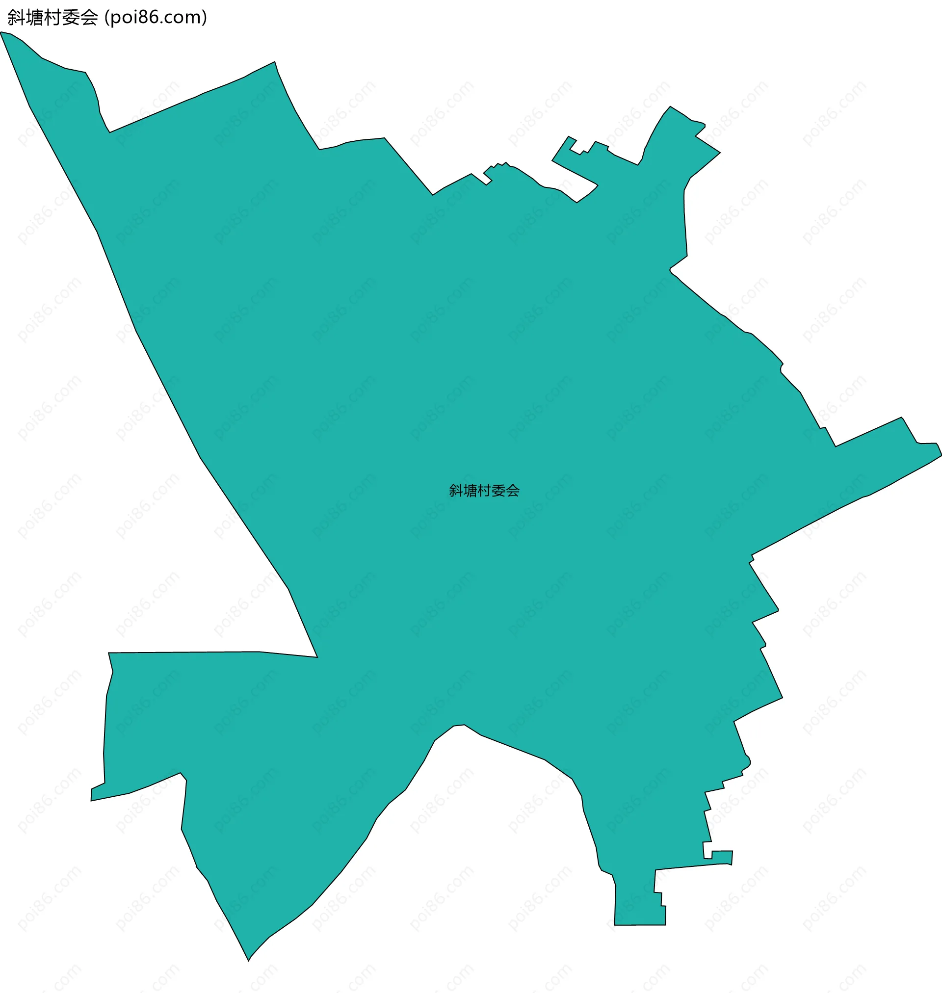 斜塘村委会边界地图