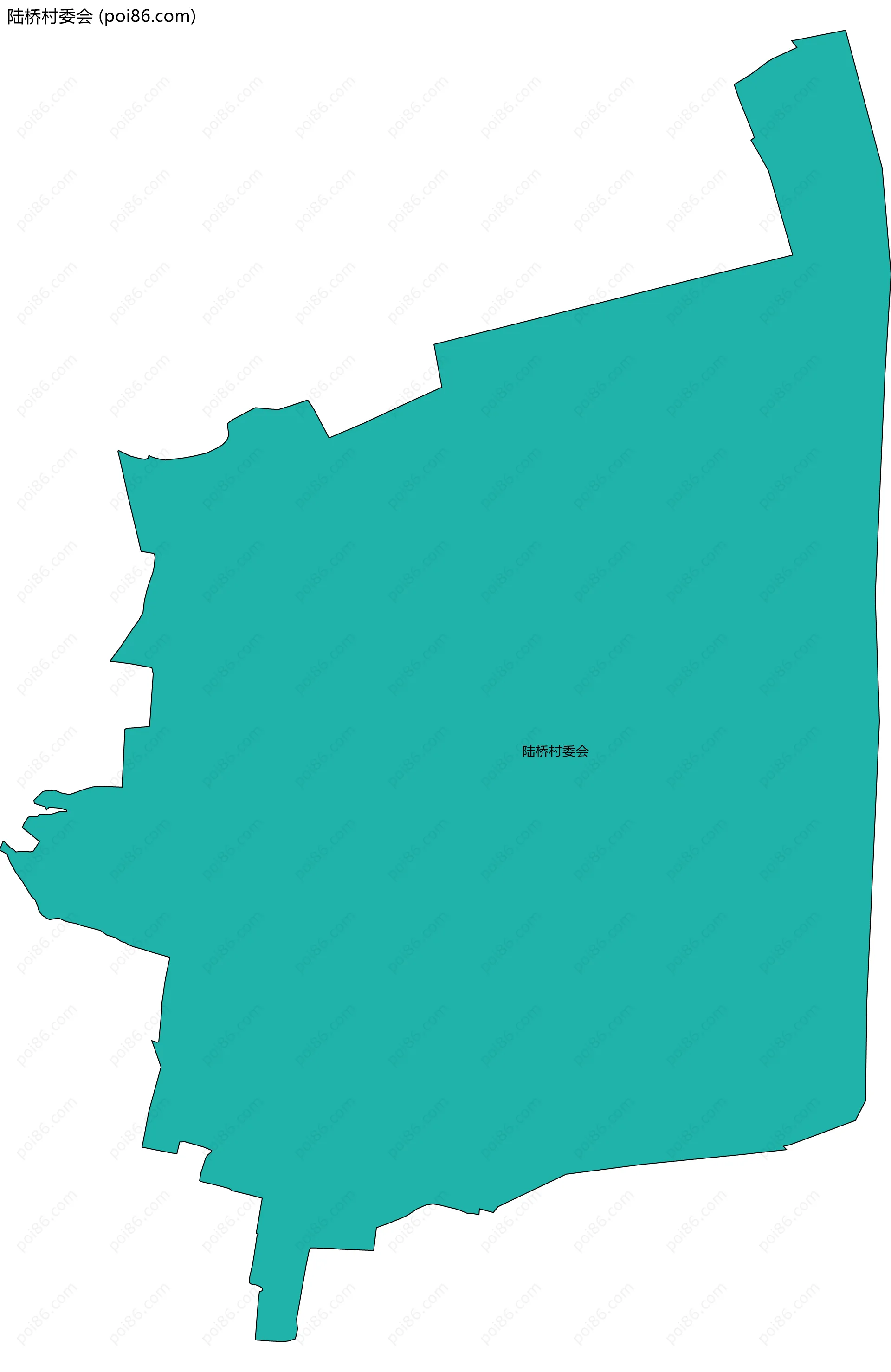 陆桥村委会边界地图
