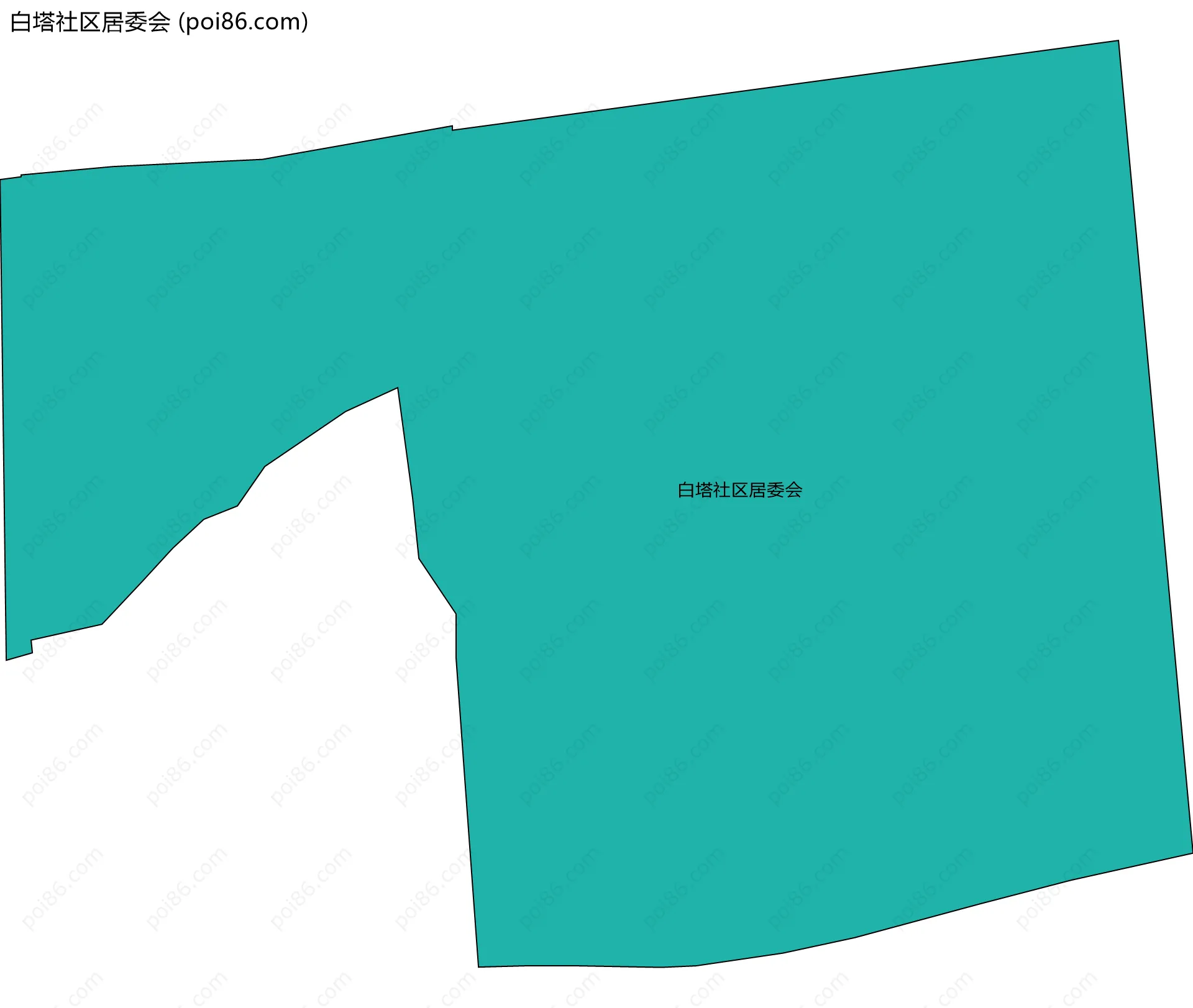 白塔社区居委会边界地图