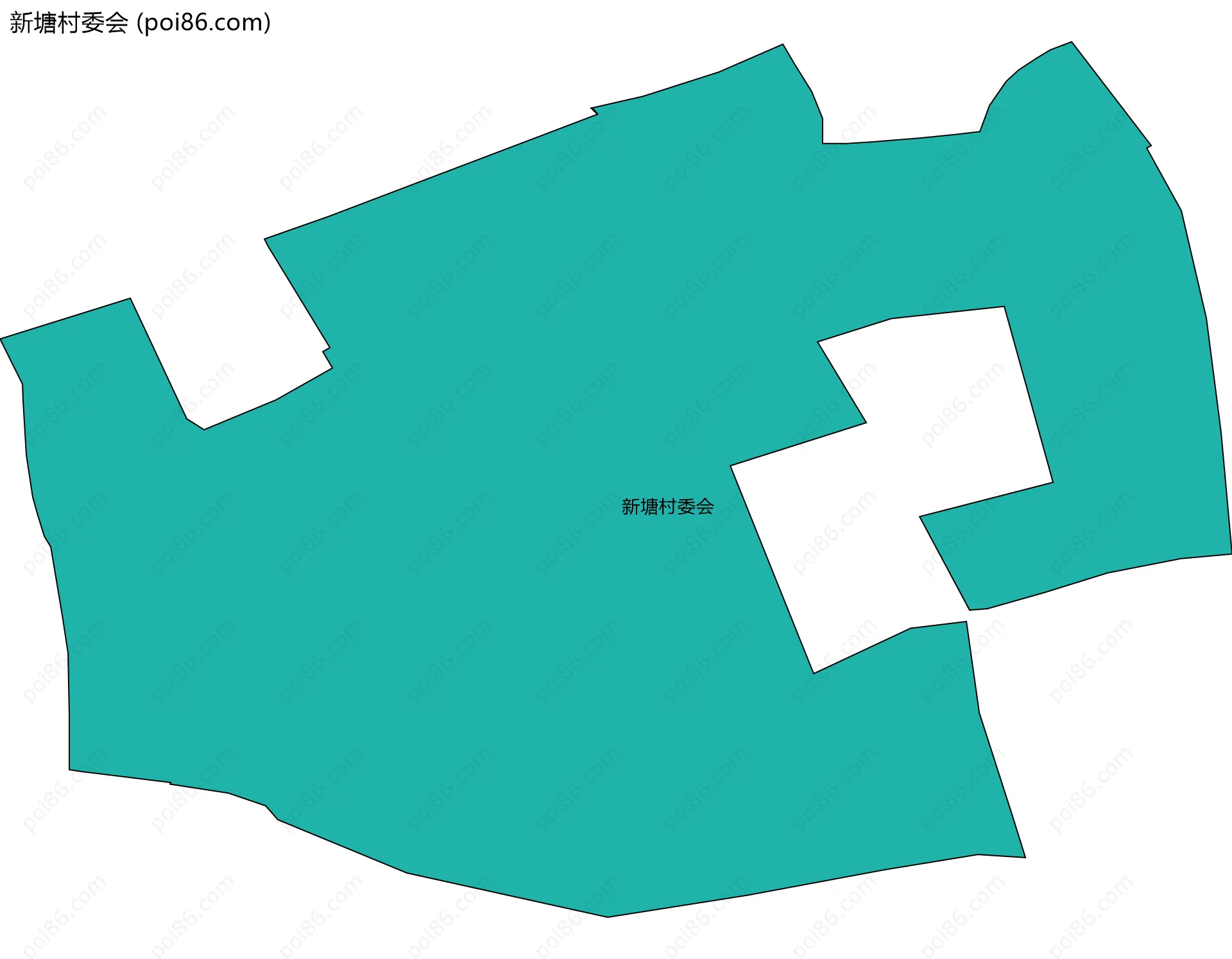 新塘村委会边界地图