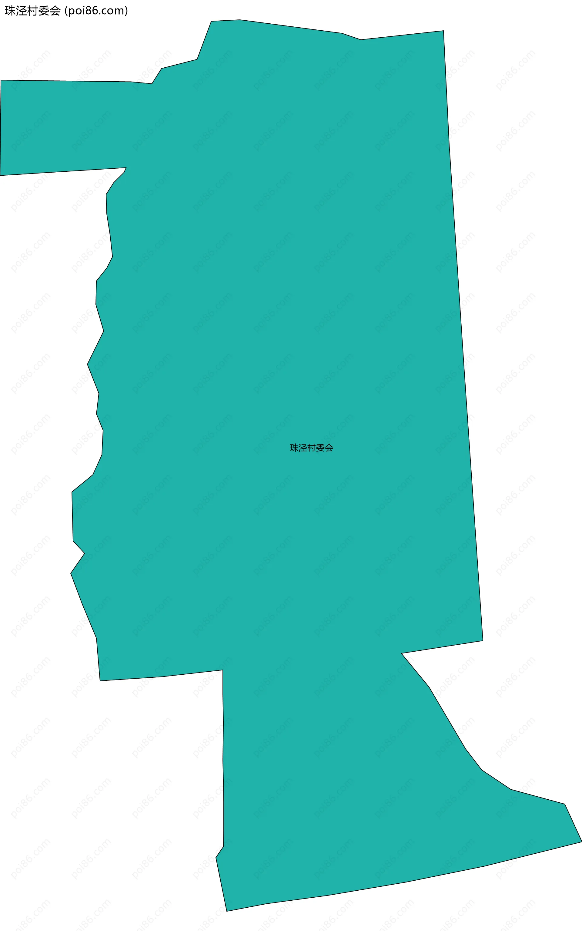 珠泾村委会边界地图