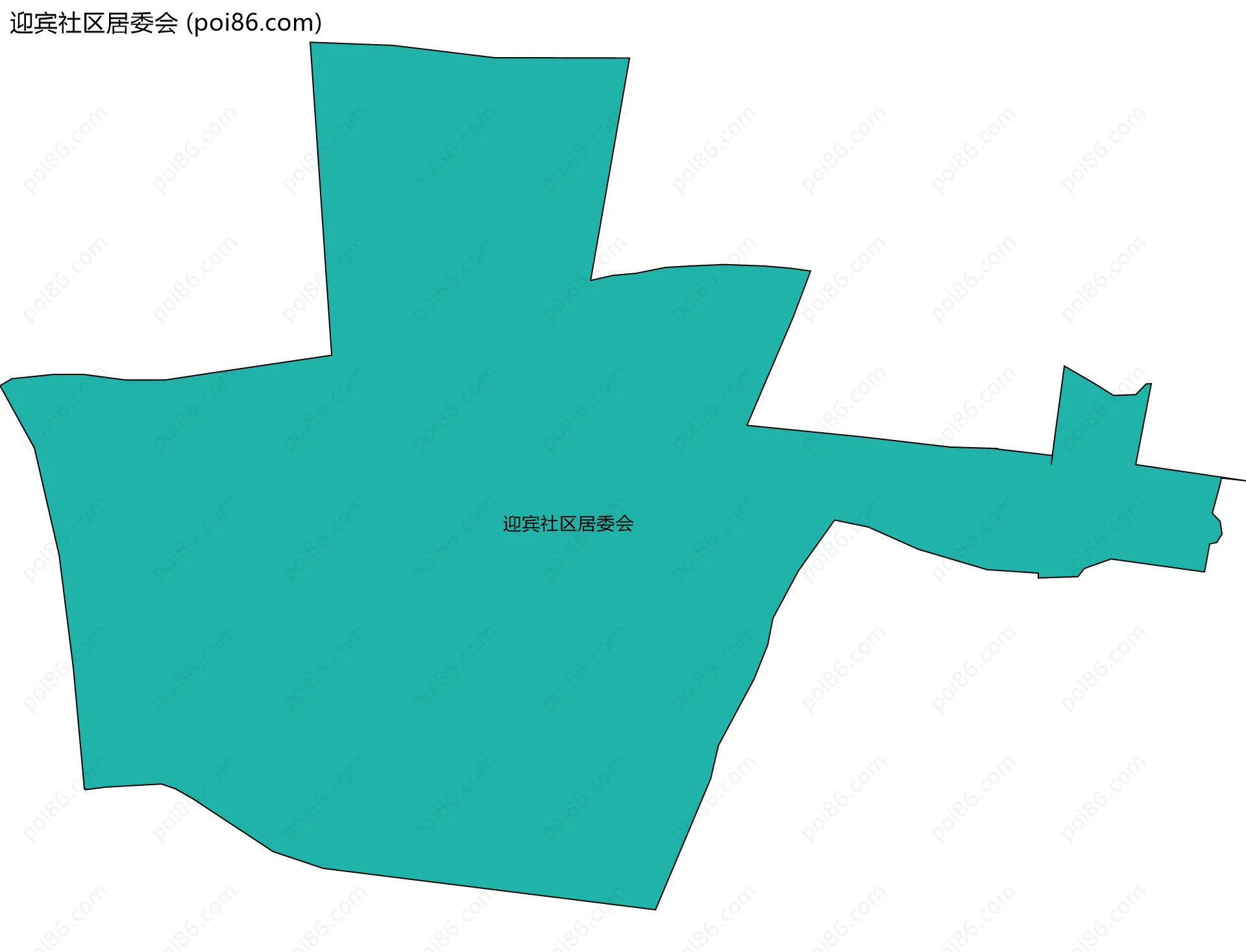 迎宾社区居委会边界地图