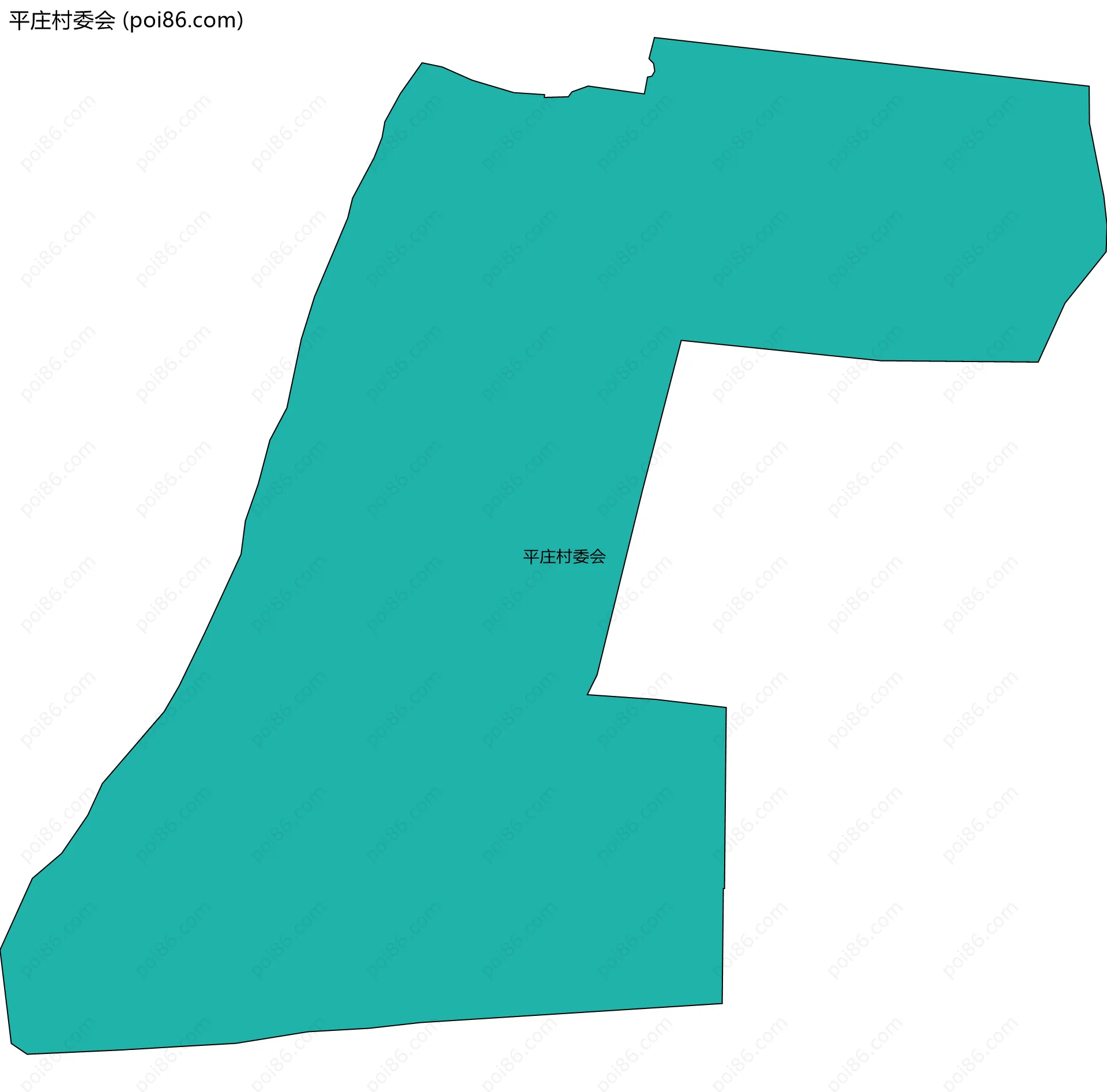 平庄村委会边界地图