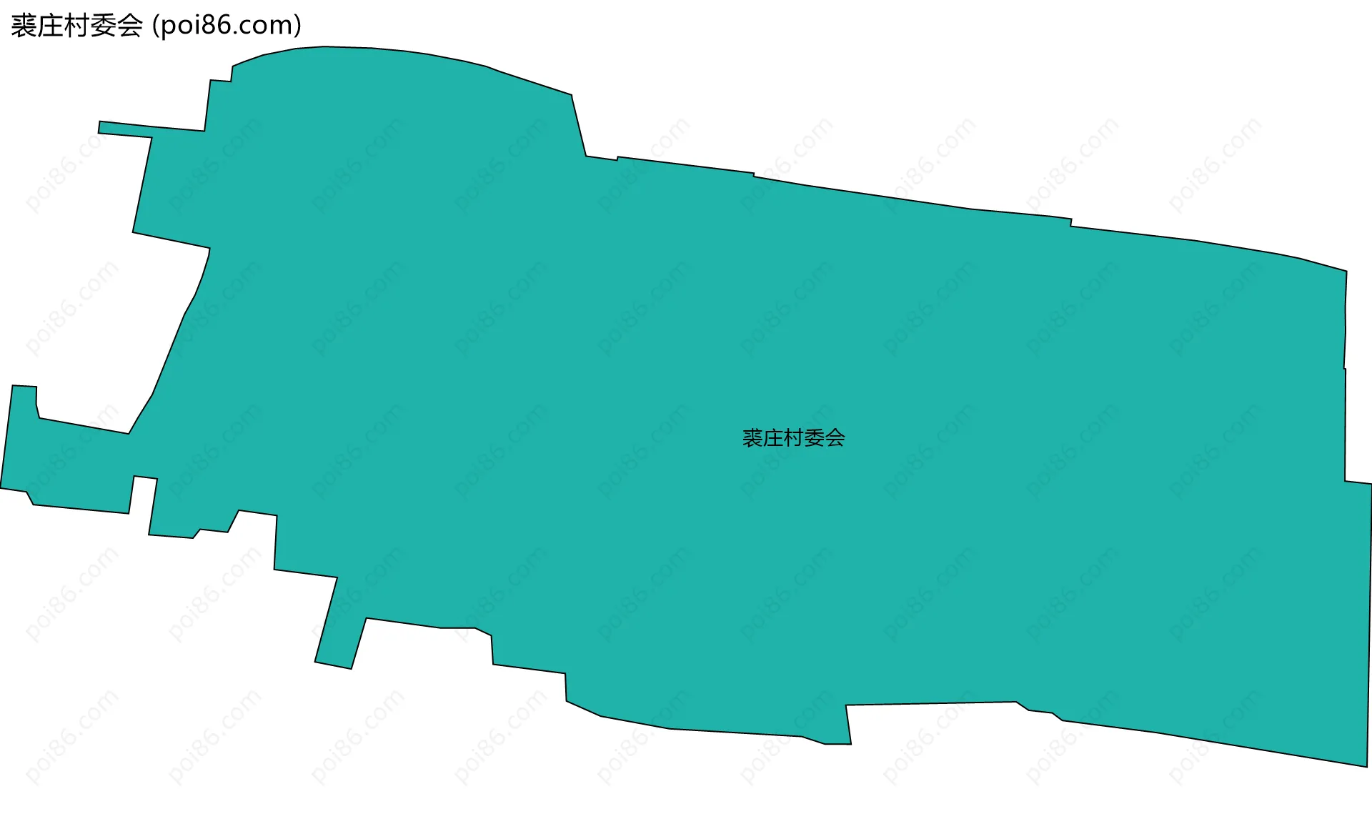 裘庄村委会边界地图