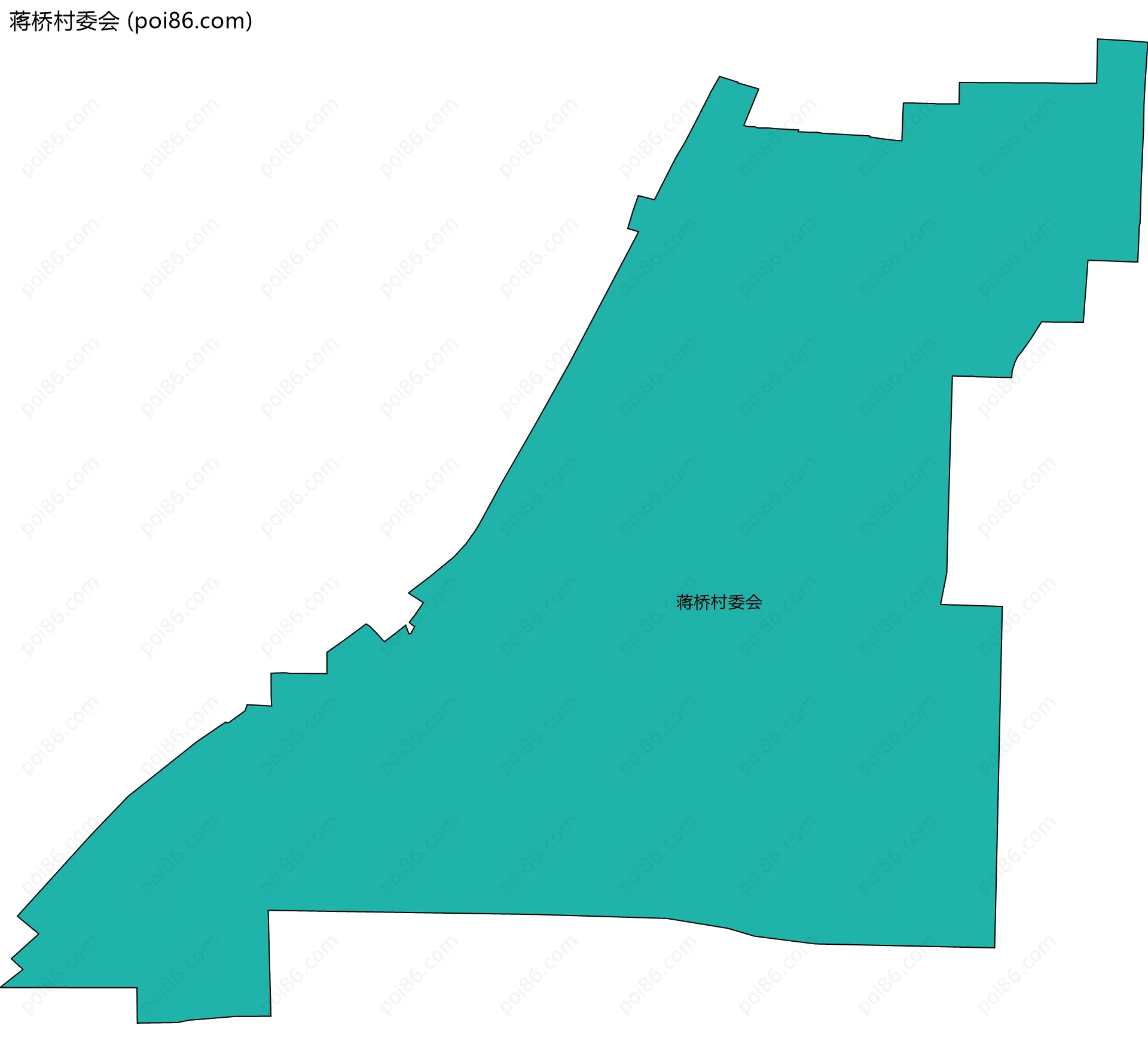 蒋桥村委会边界地图