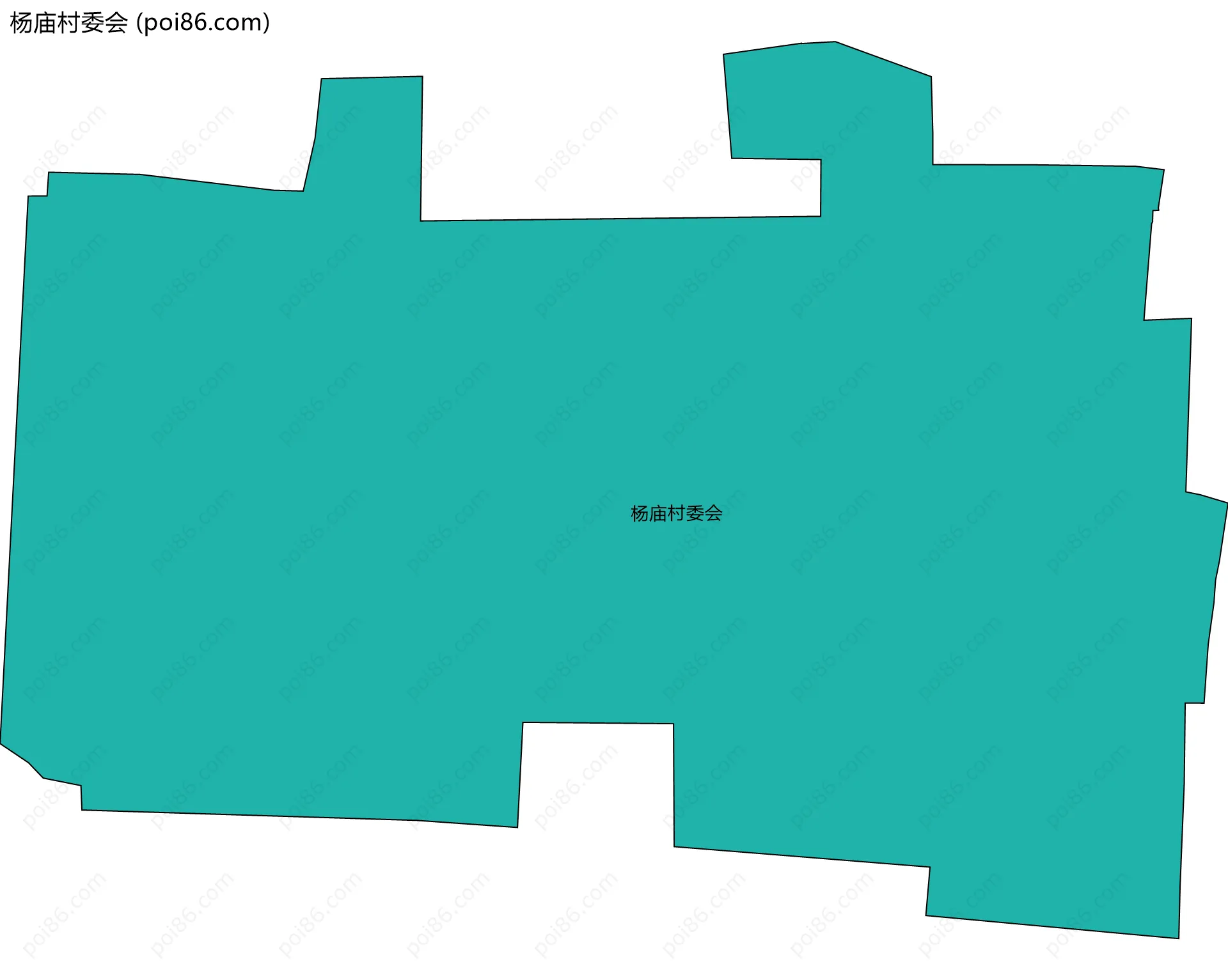 杨庙村委会边界地图