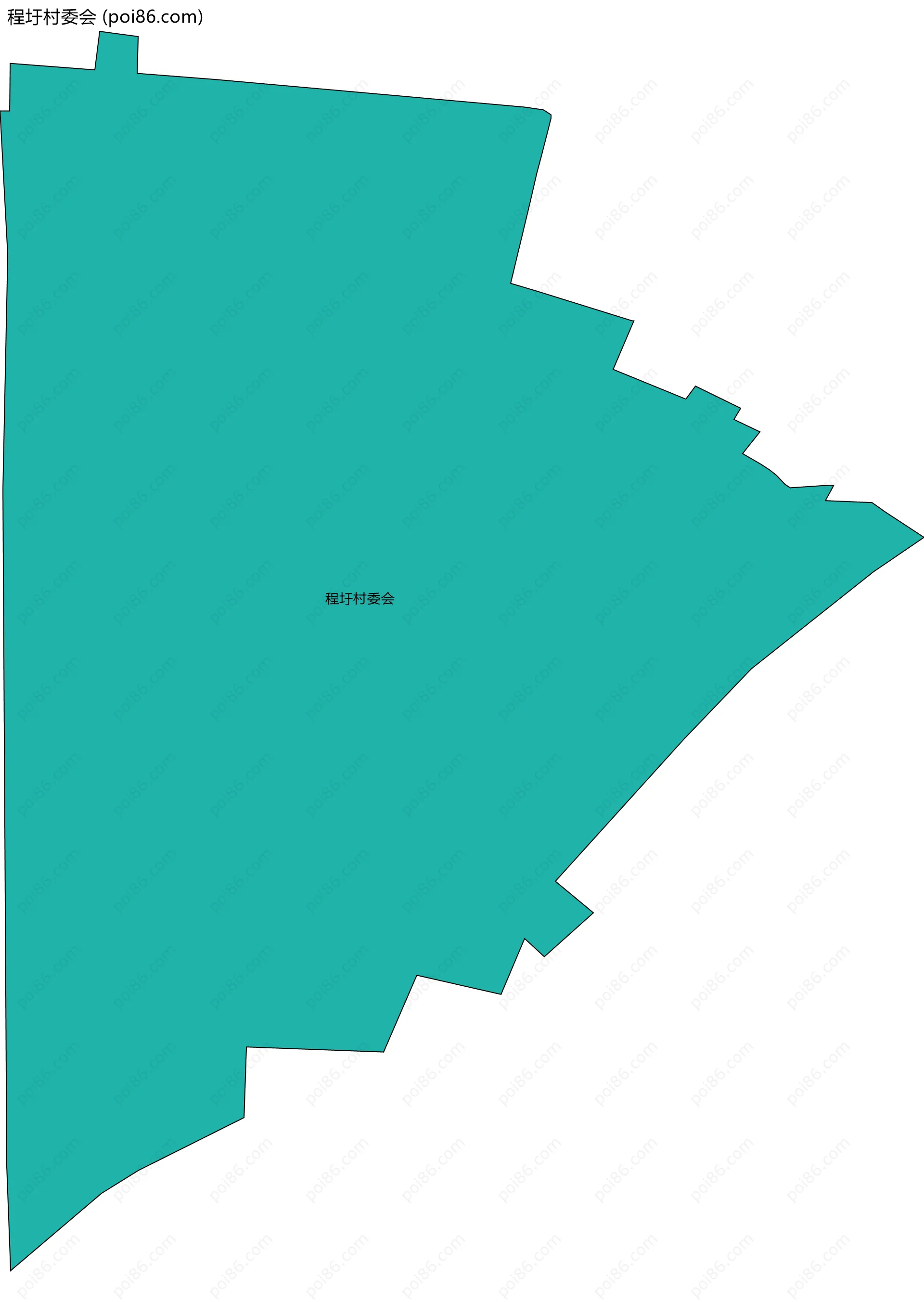 程圩村委会边界地图
