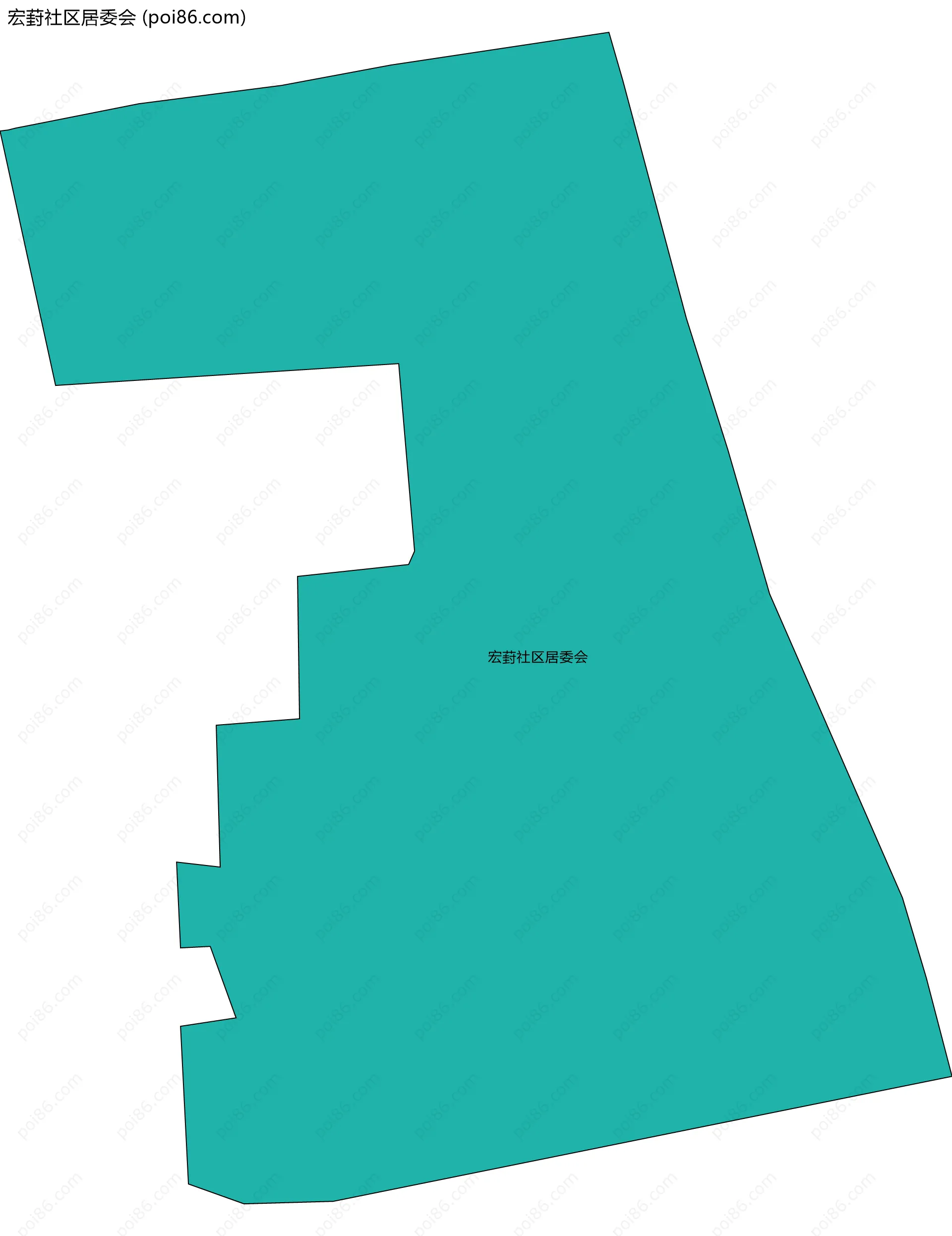 宏葑社区居委会边界地图