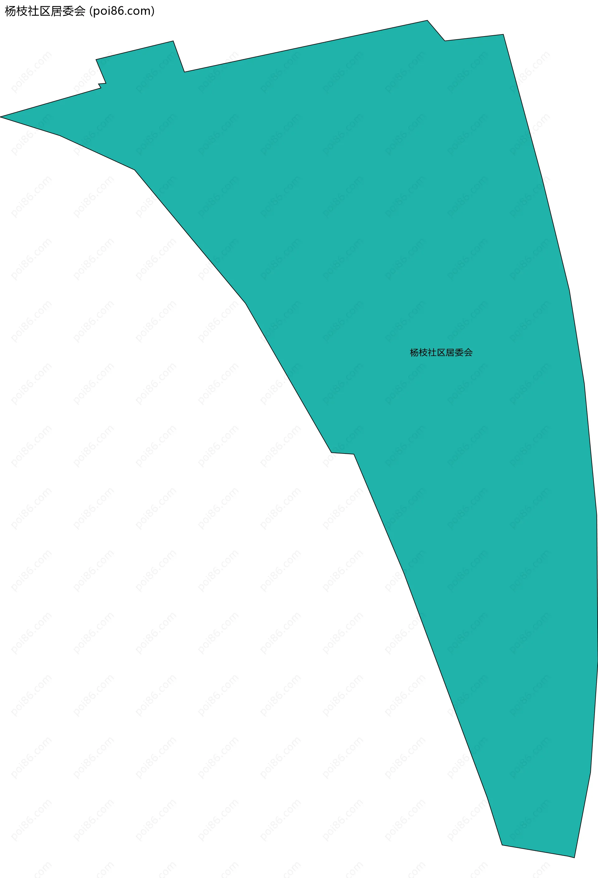 杨枝社区居委会边界地图