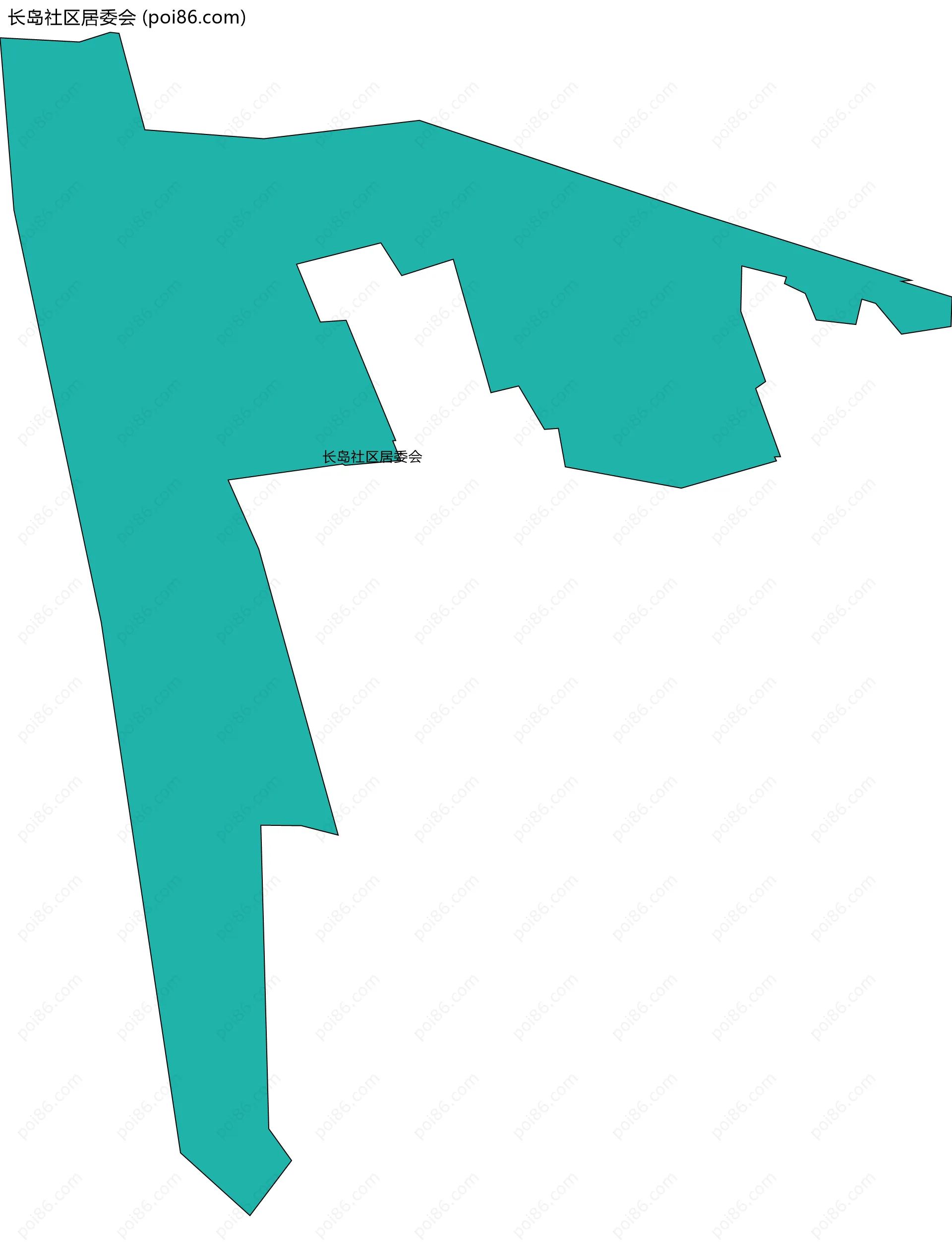 长岛社区居委会边界地图