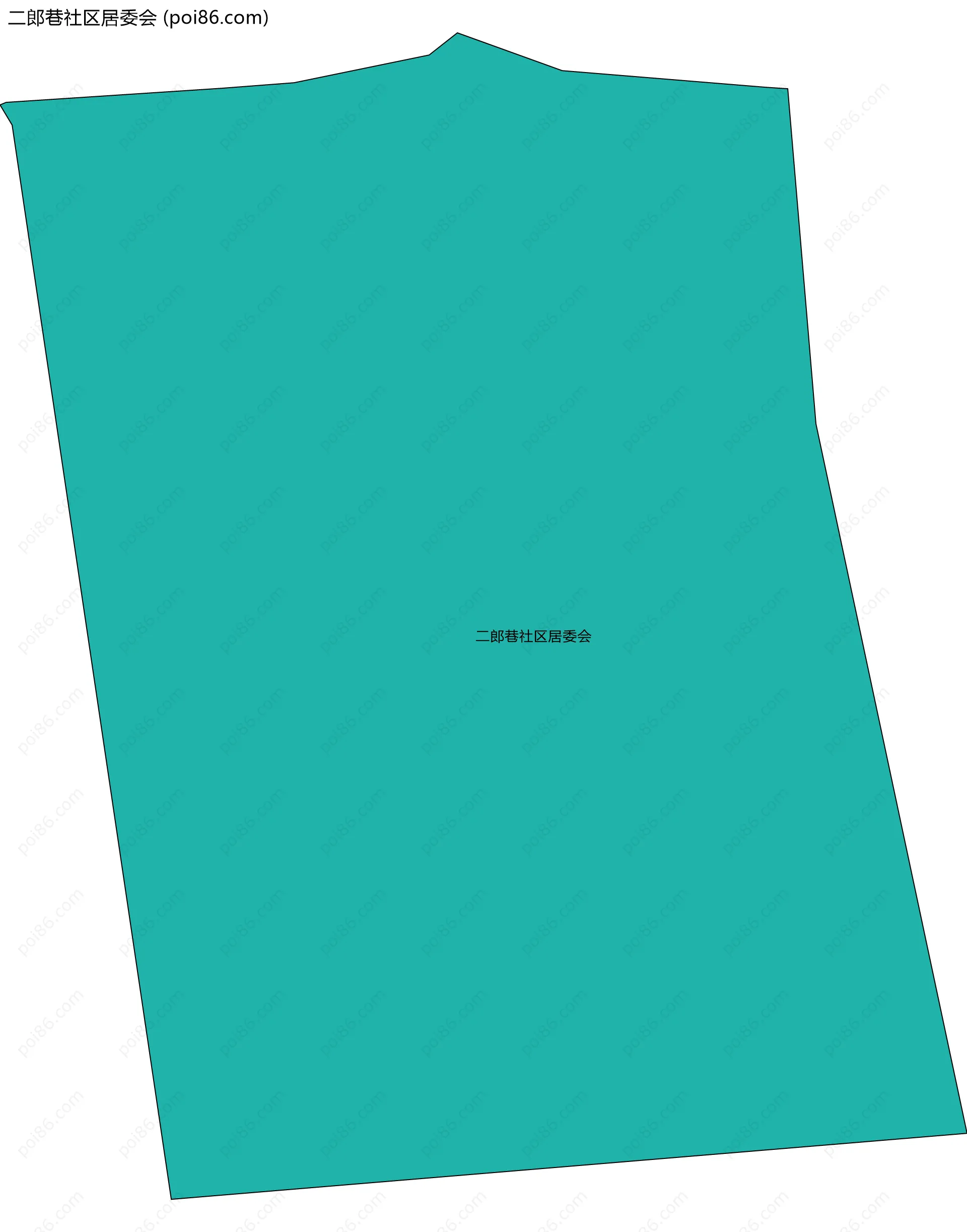 二郎巷社区居委会边界地图