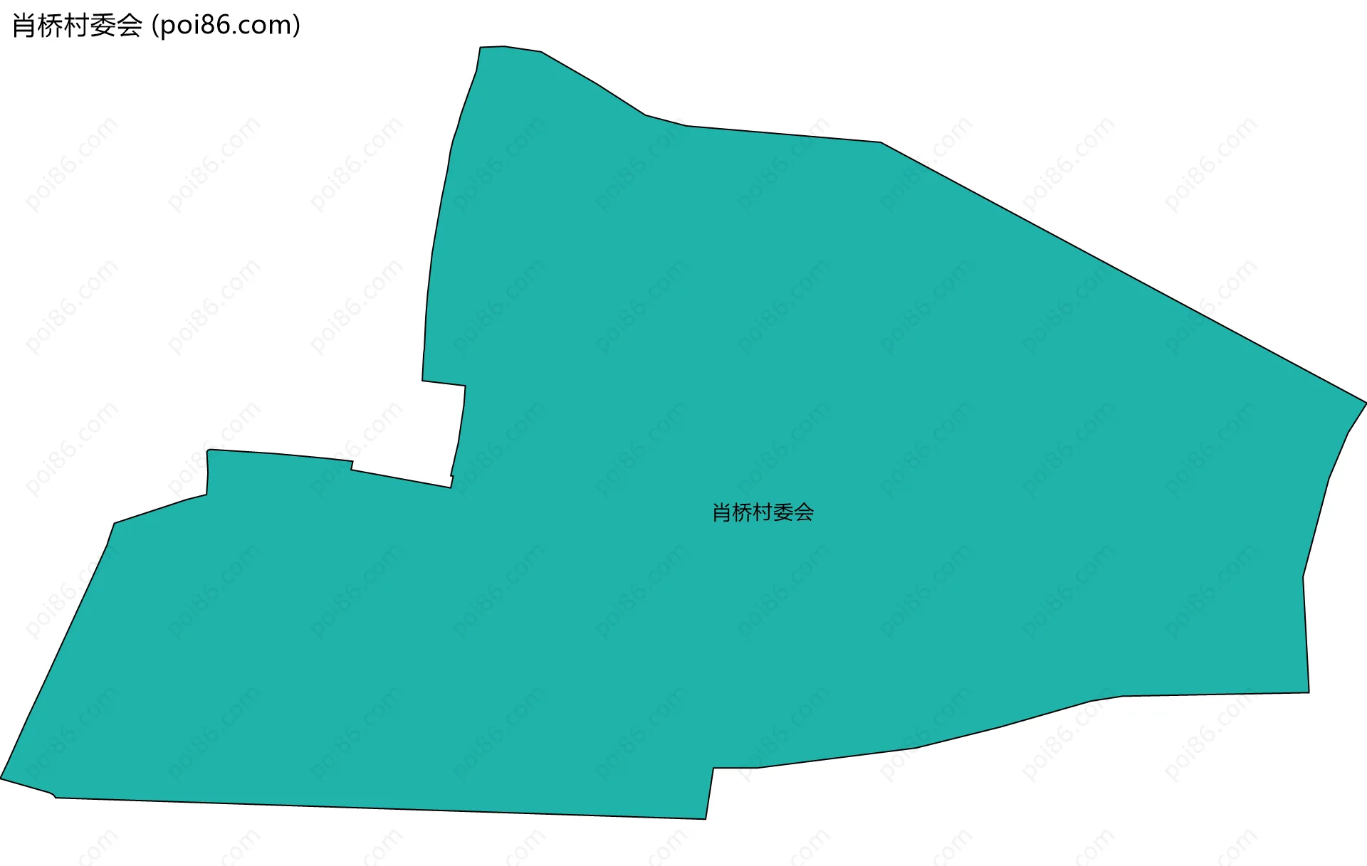 肖桥村委会边界地图