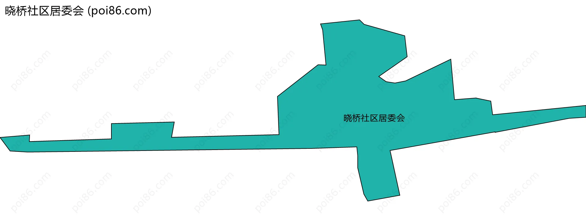 晓桥社区居委会边界地图