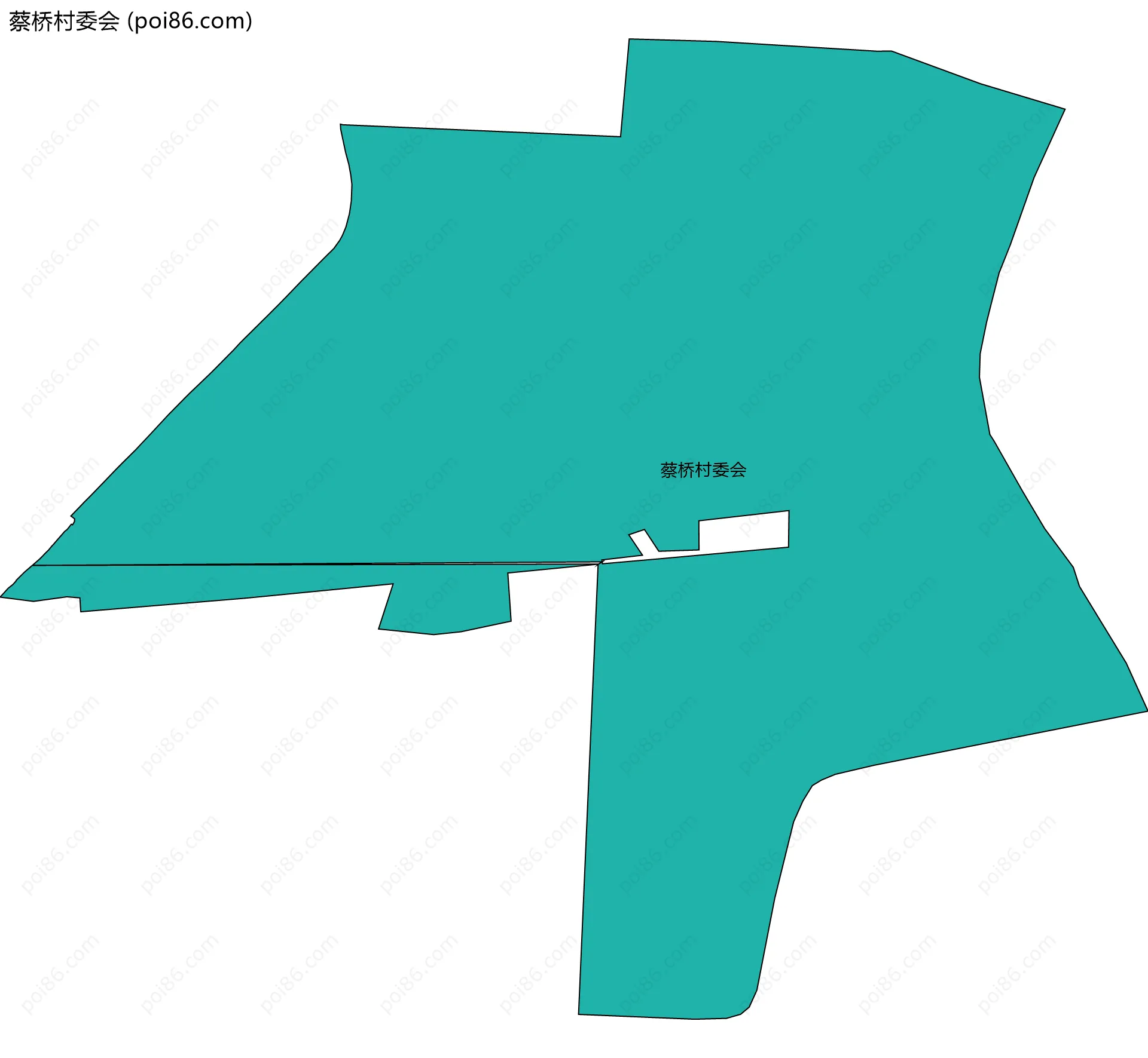 蔡桥村委会边界地图