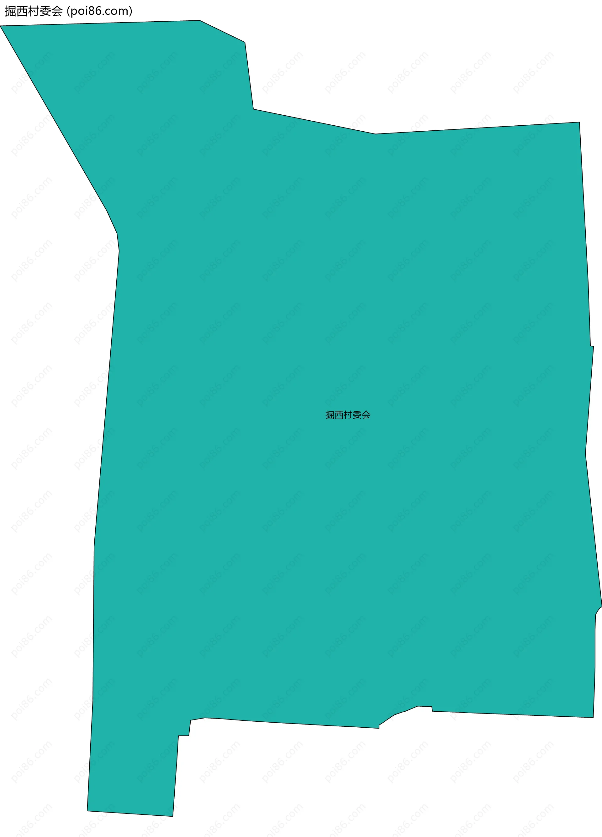 掘西村委会边界地图