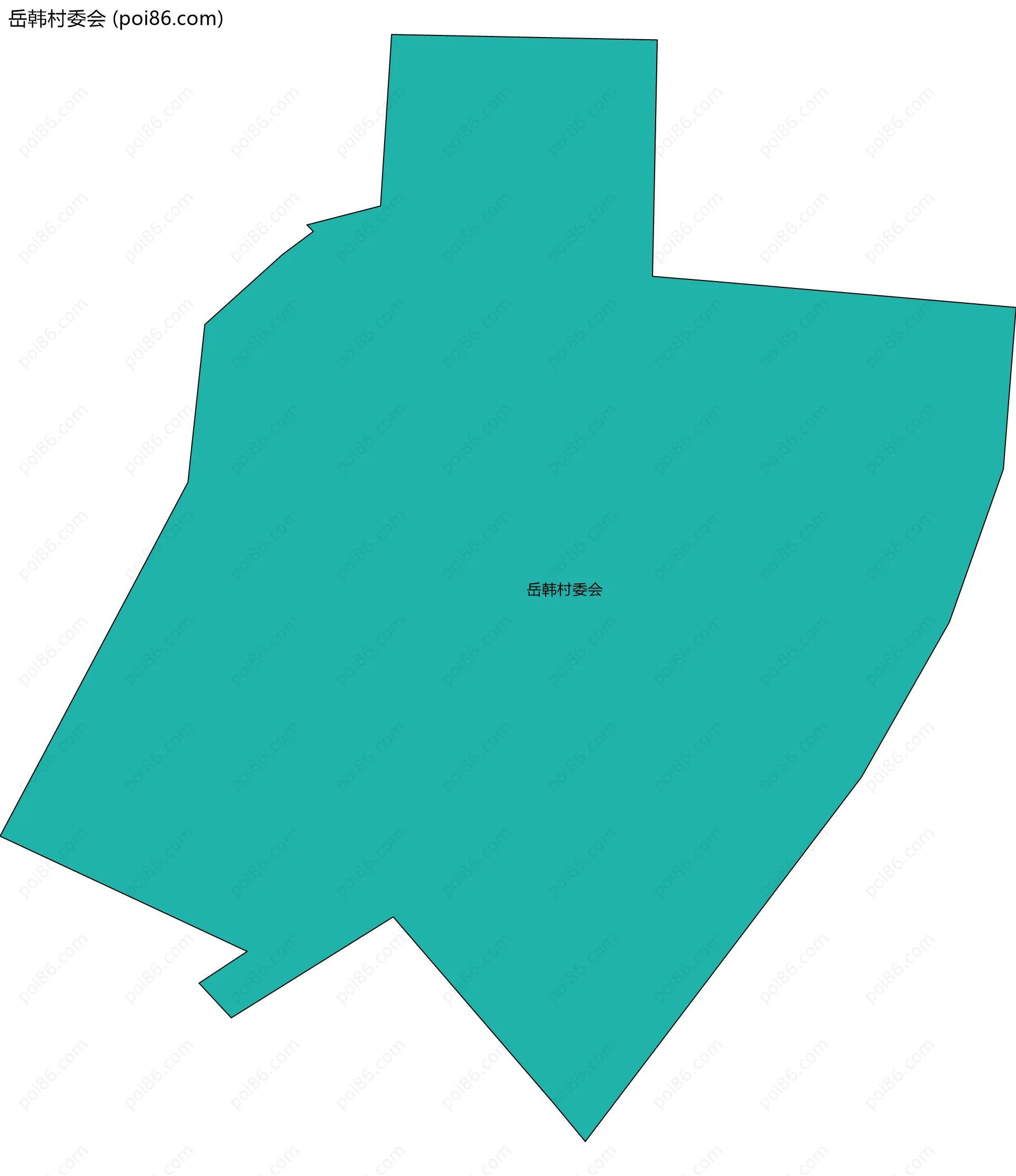 岳韩村委会边界地图