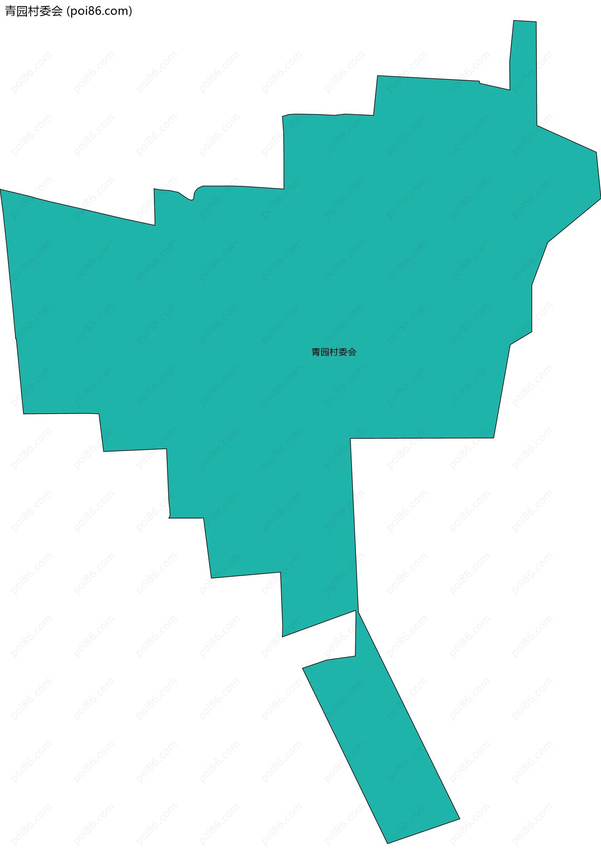 青园村委会边界地图