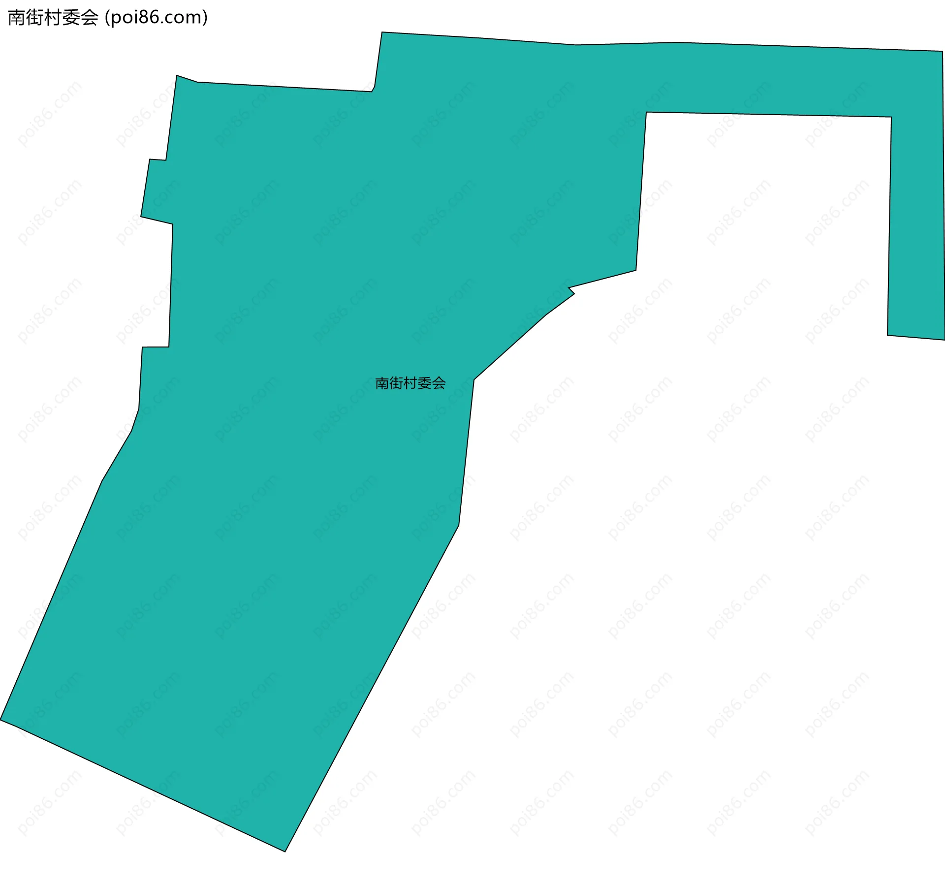 南街村委会边界地图