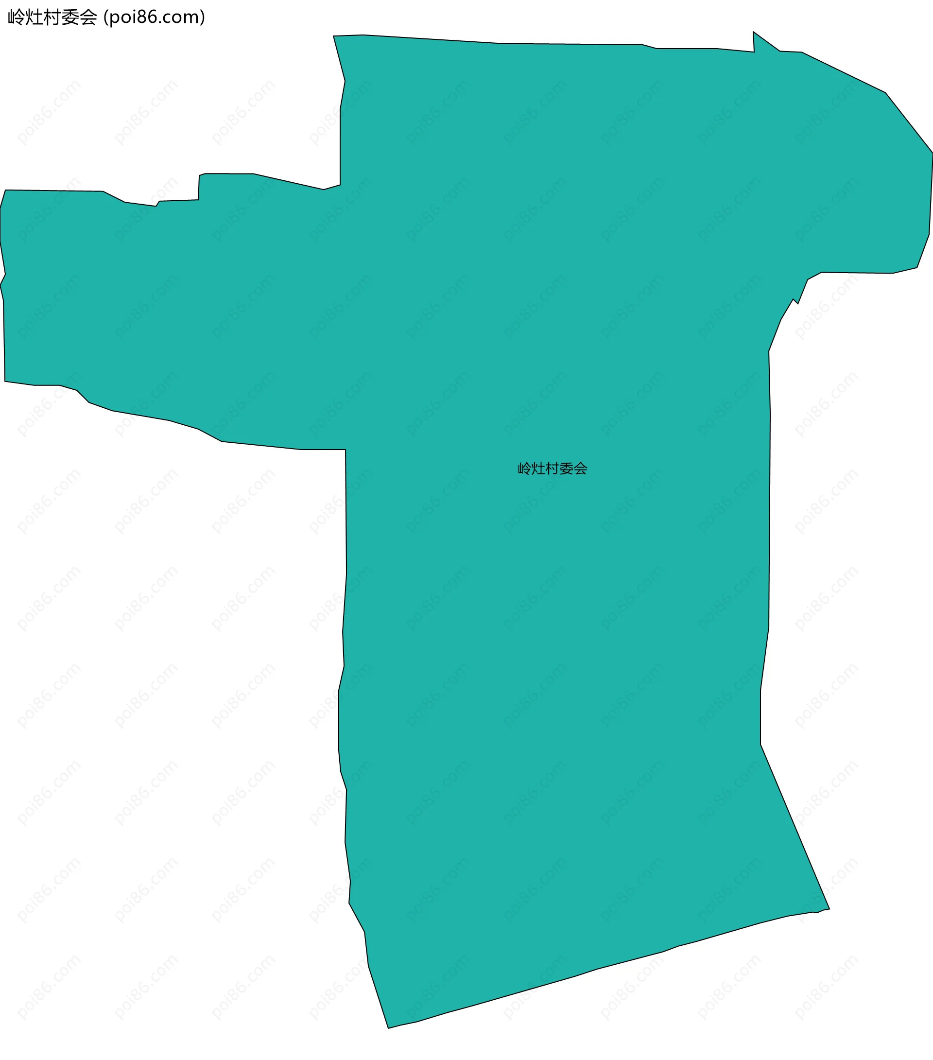 岭灶村委会边界地图