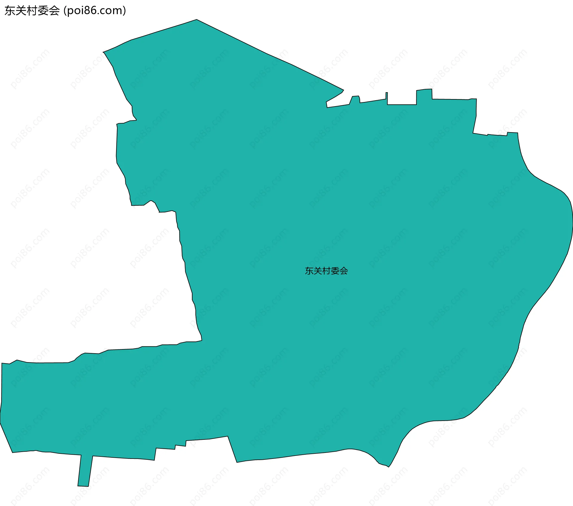 东关村委会边界地图