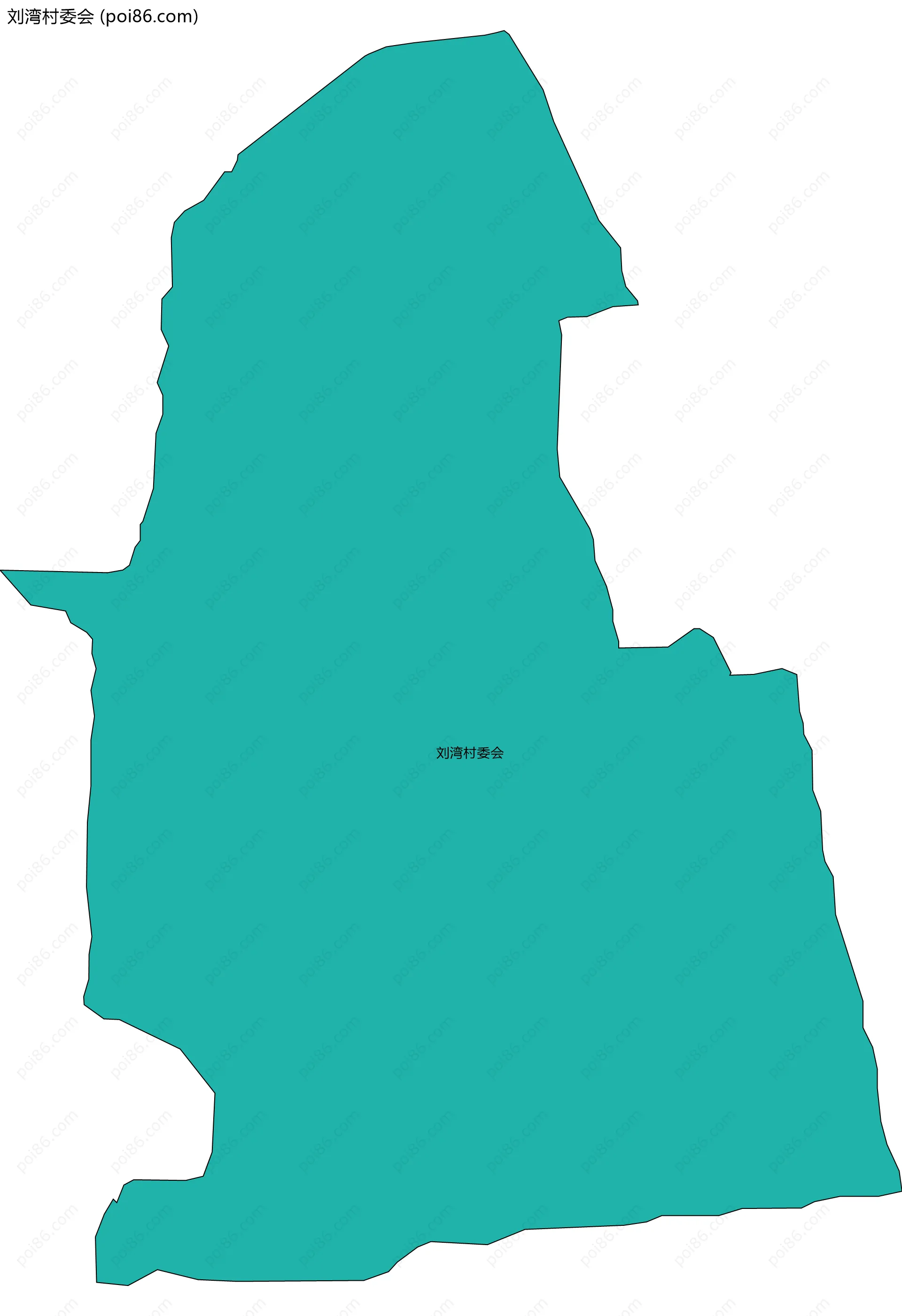 刘湾村委会边界地图