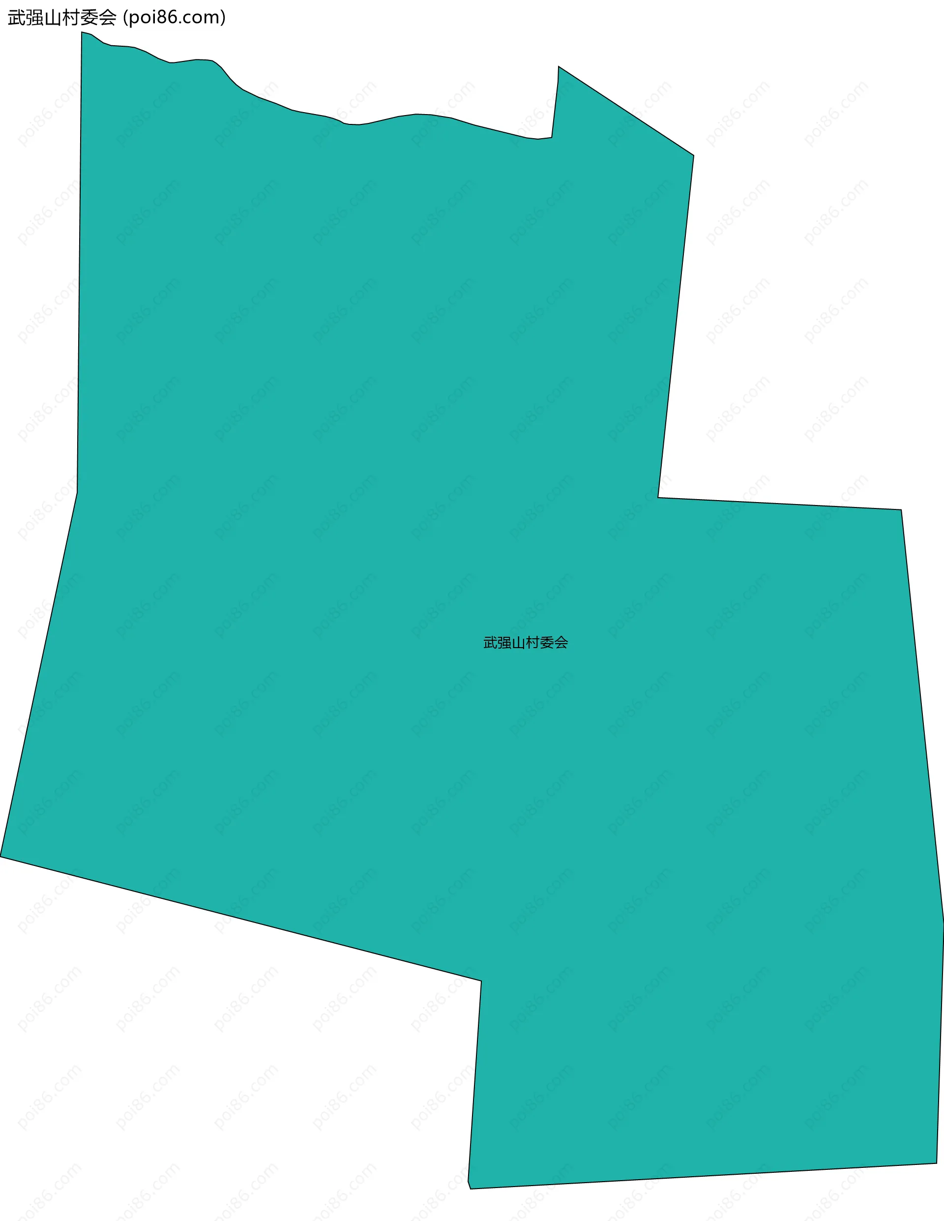 武强山村委会边界地图