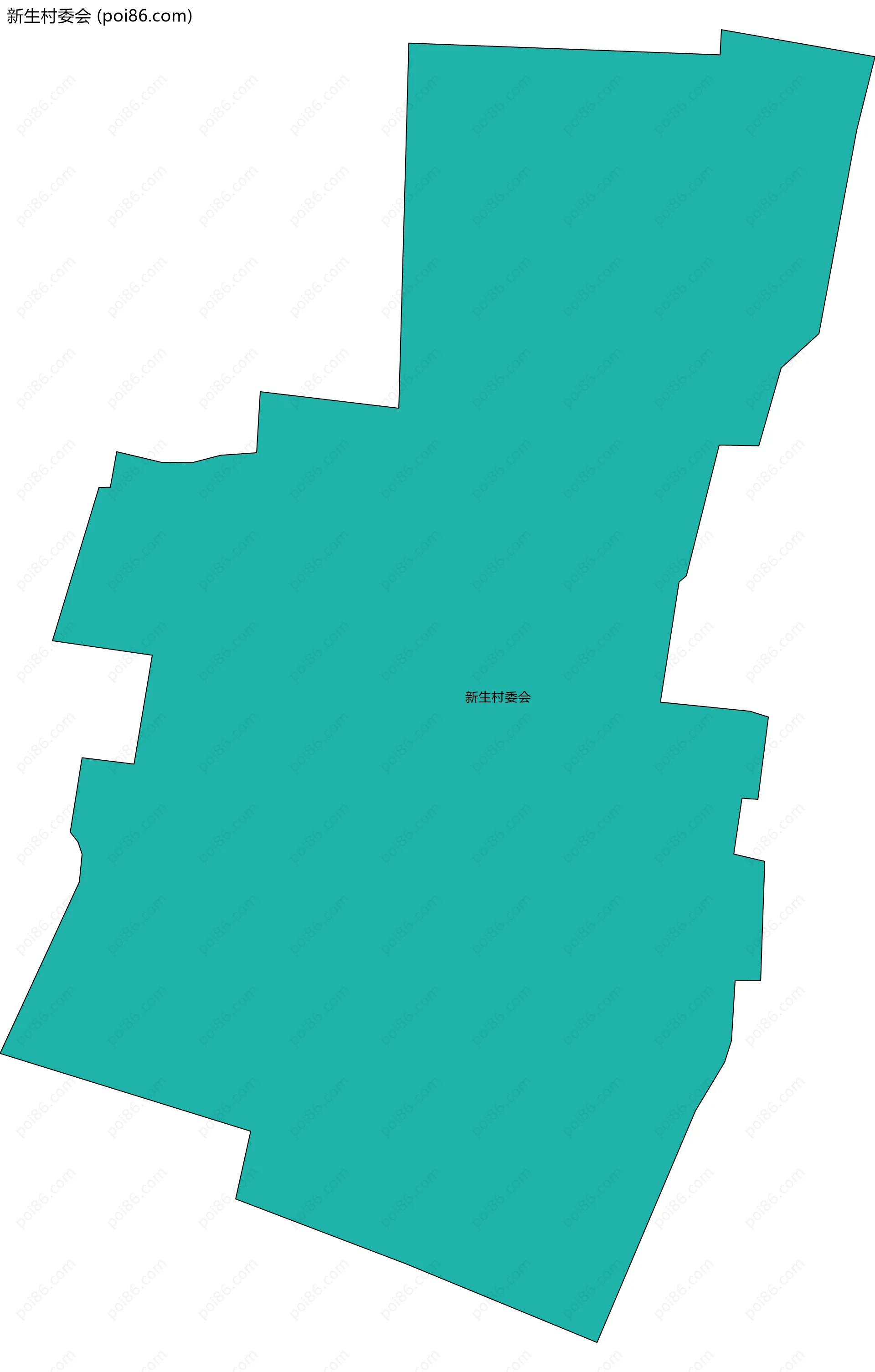 新生村委会边界地图