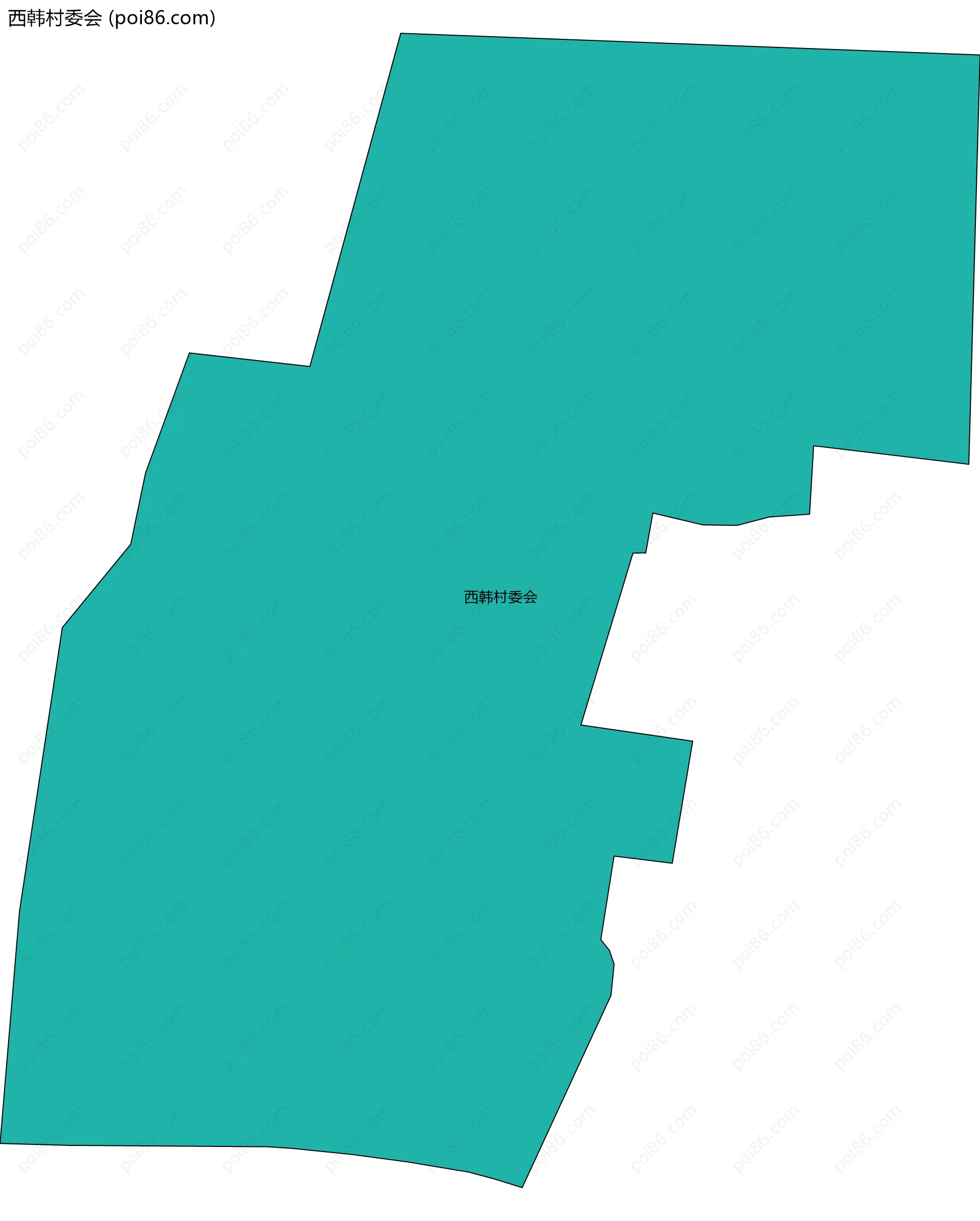 西韩村委会边界地图