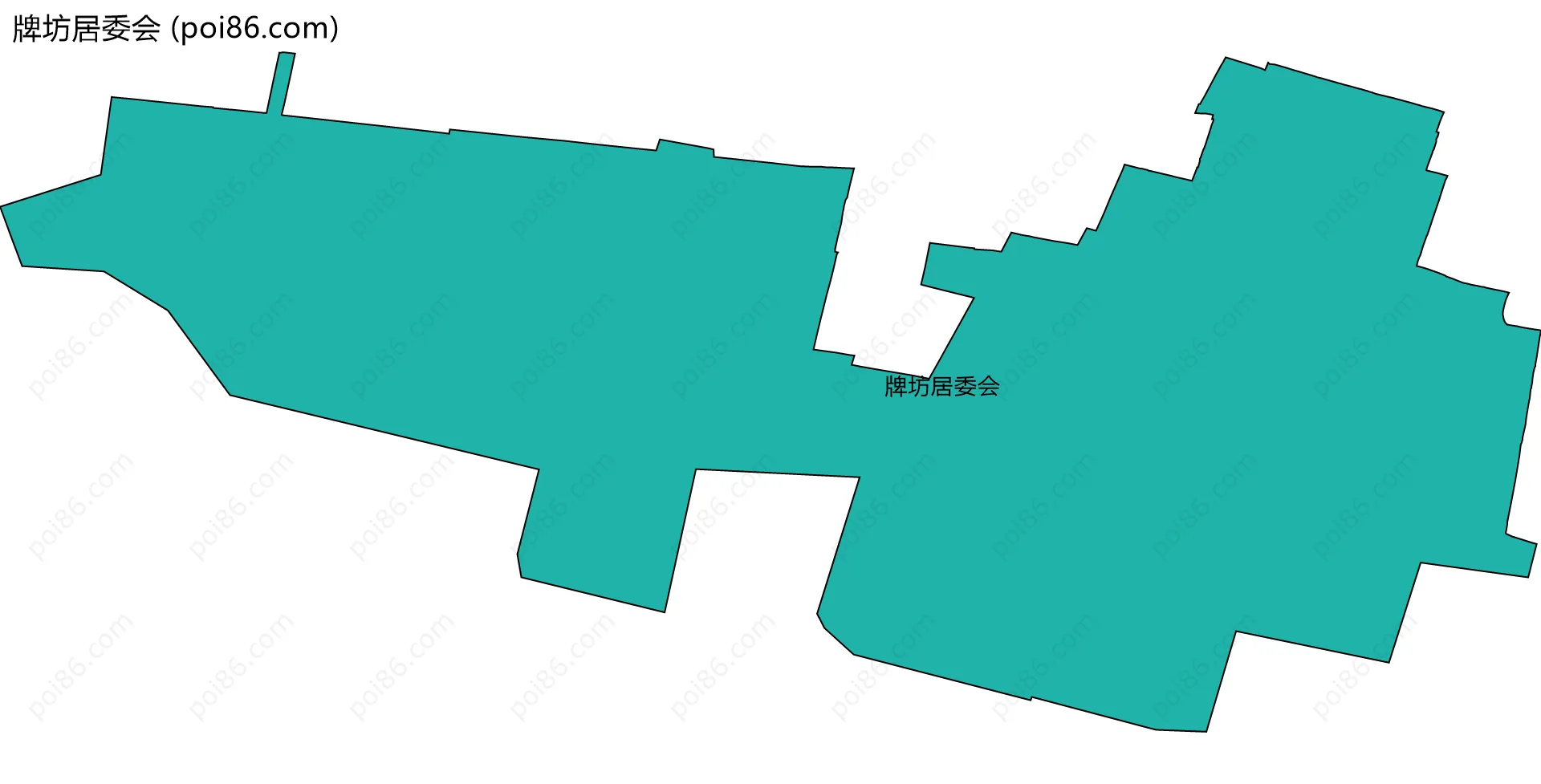 牌坊居委会边界地图