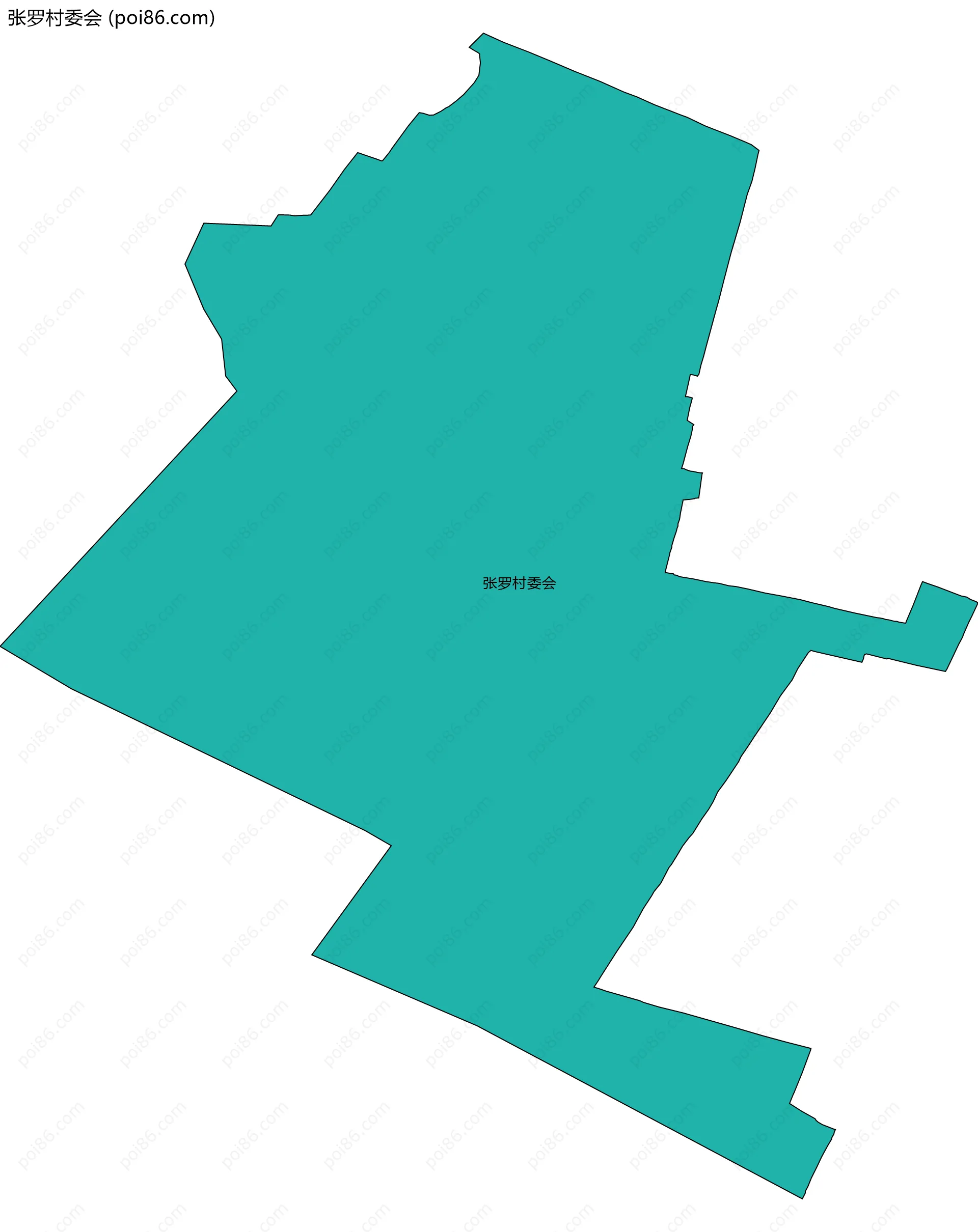 张罗村委会边界地图