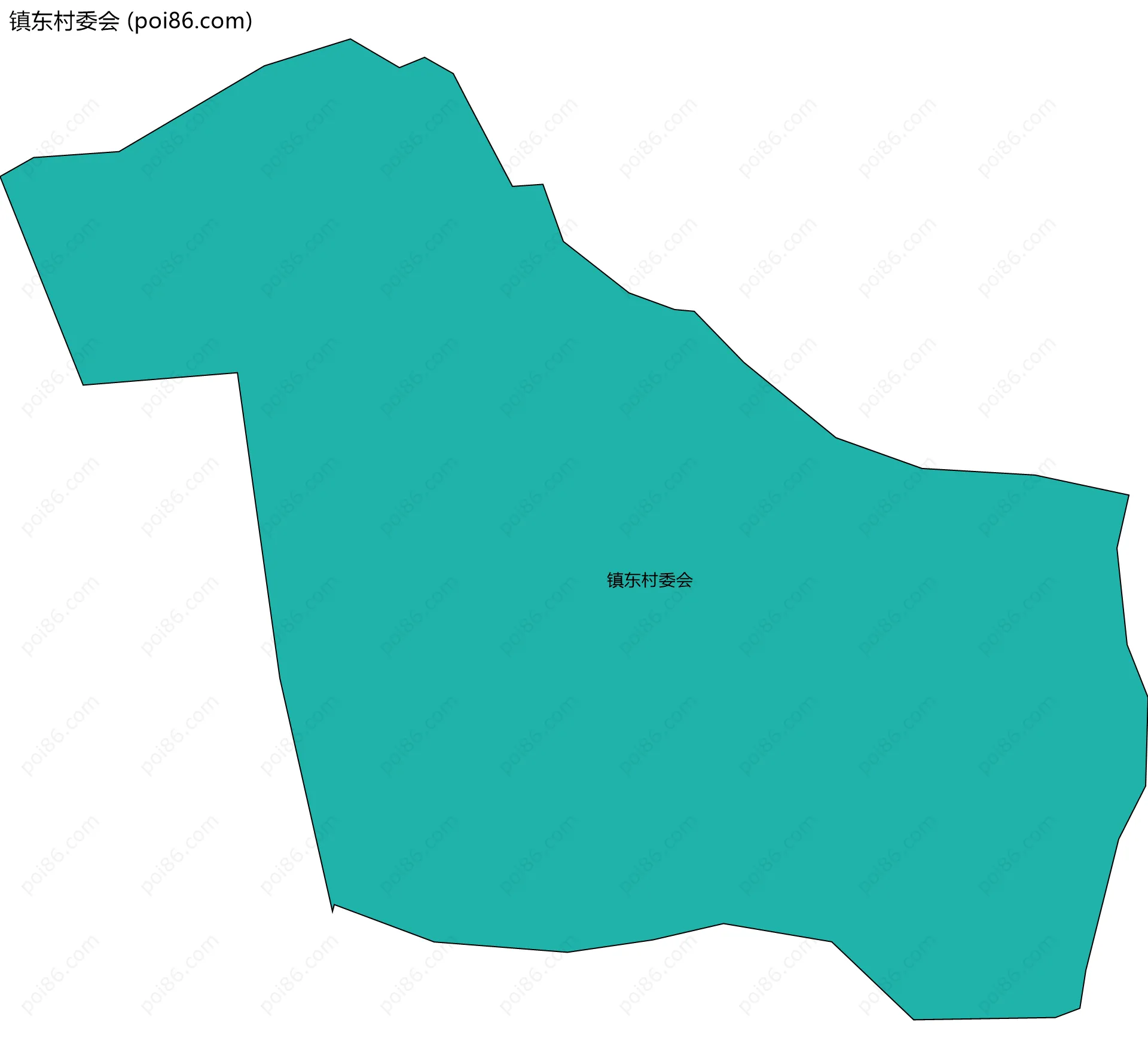 镇东村委会边界地图