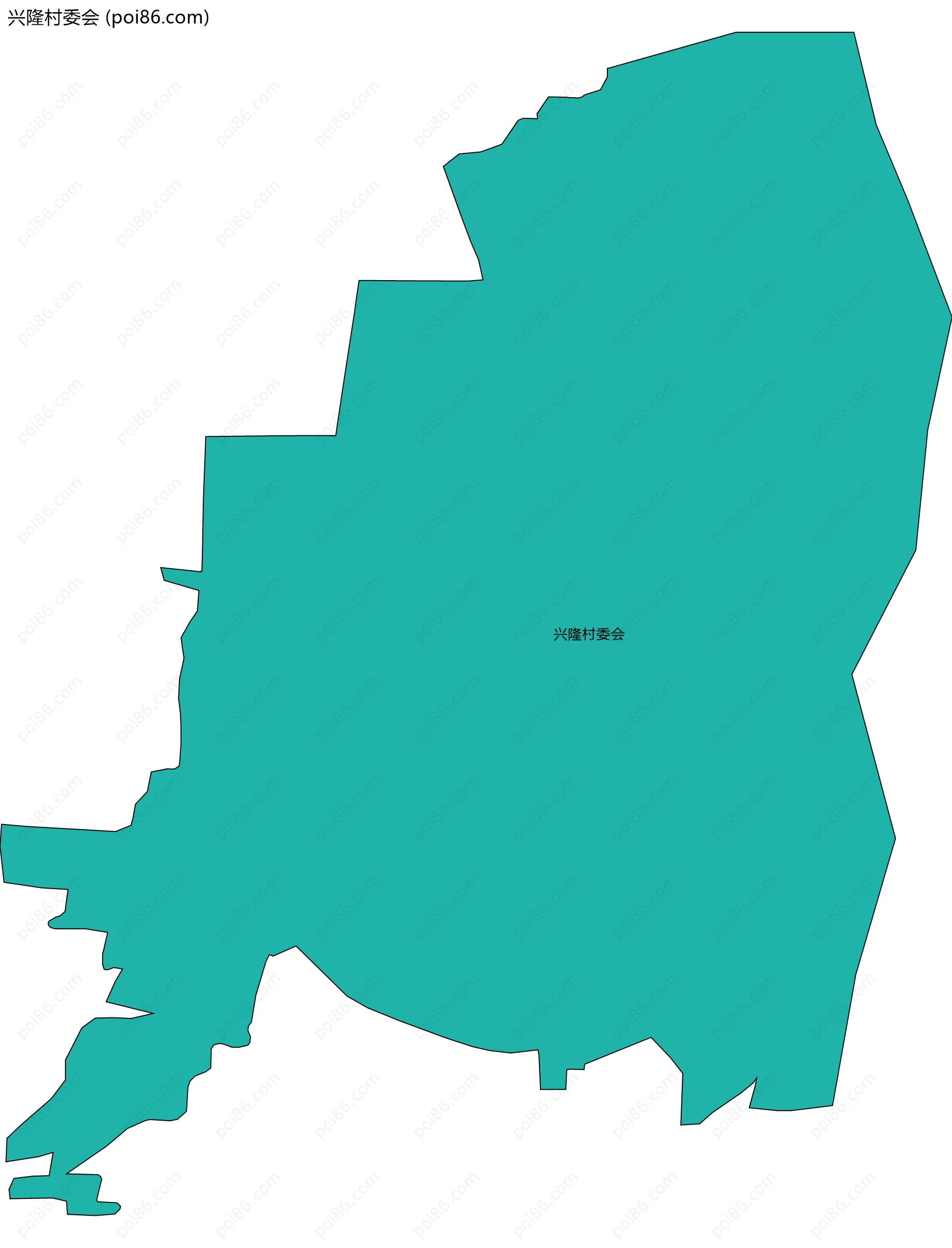 兴隆村委会边界地图