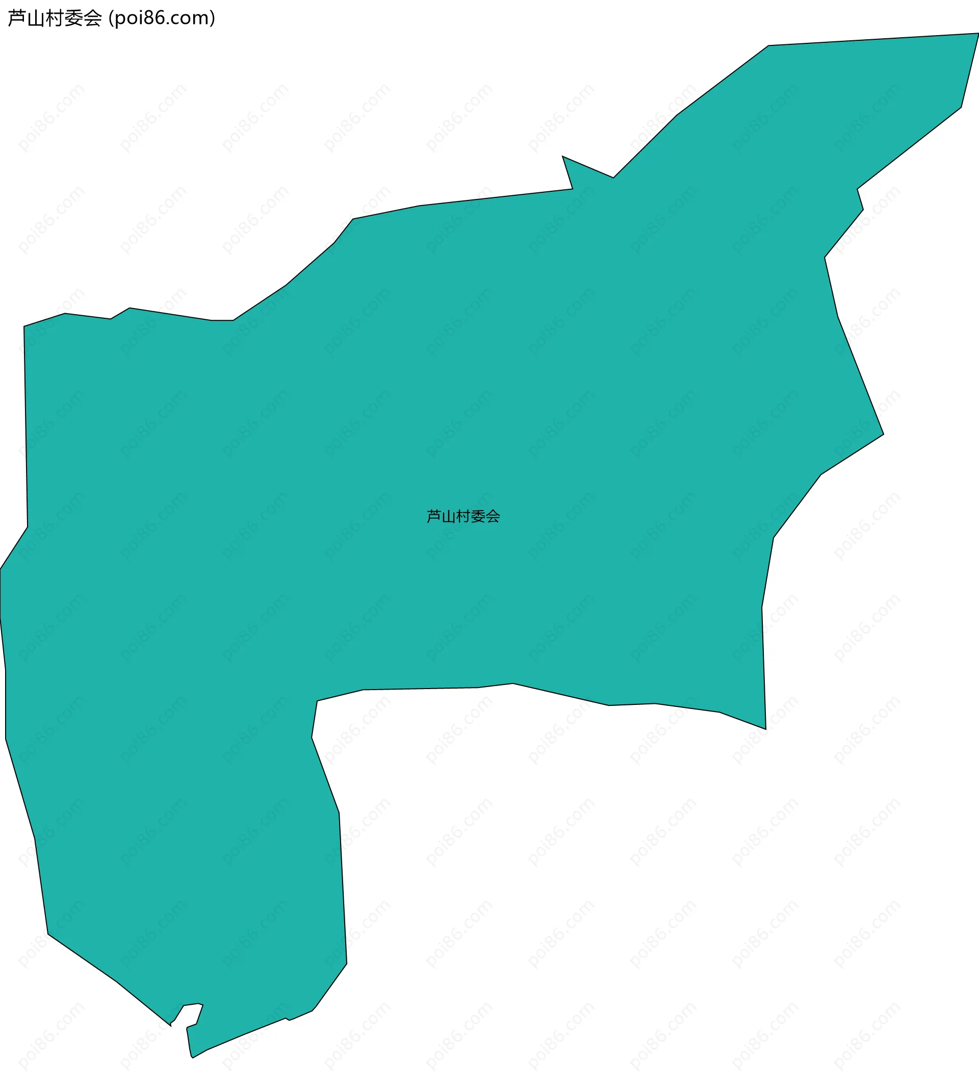 芦山村委会边界地图