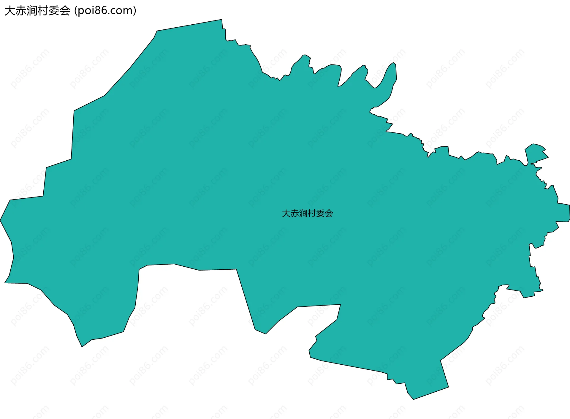 大赤涧村委会边界地图