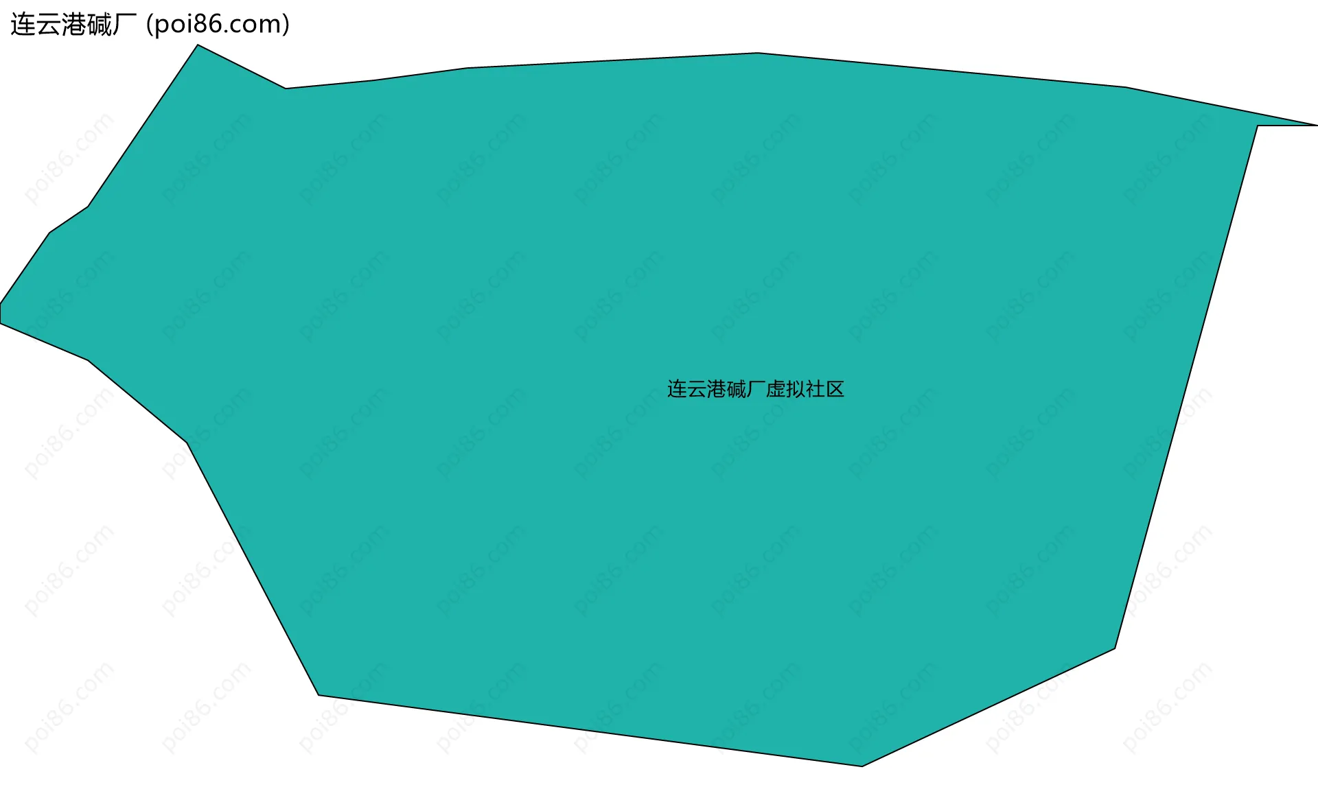 连云港碱厂边界地图(五级行政区划)