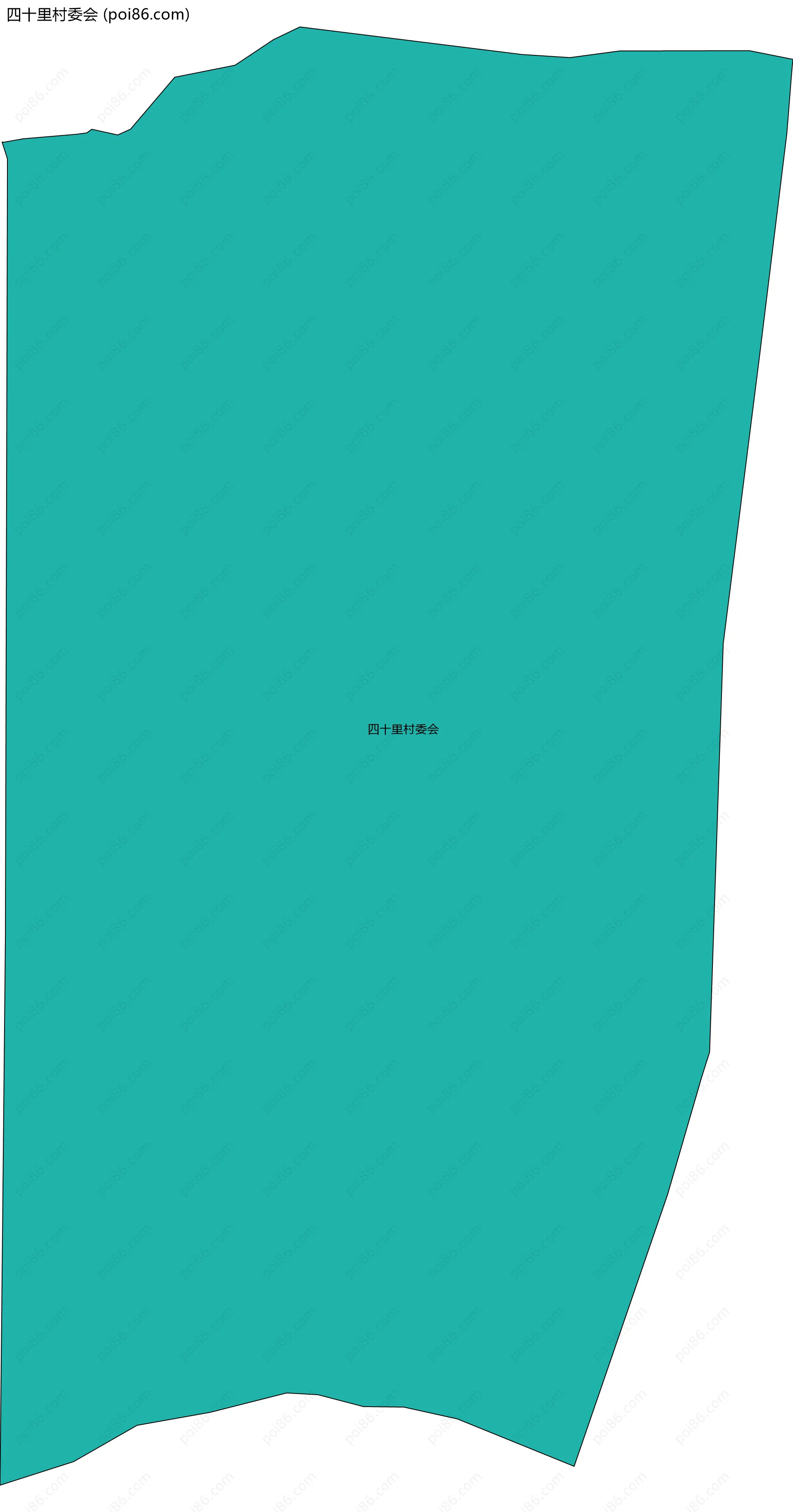 四十里村委会边界地图