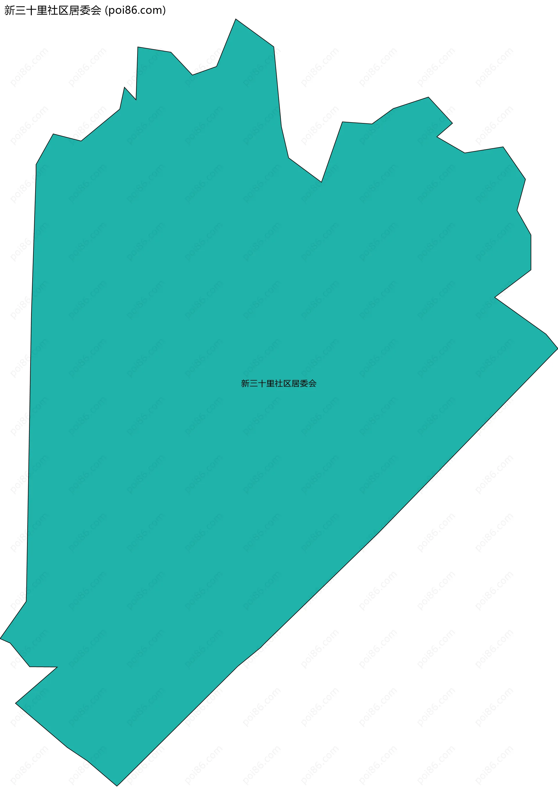 新三十里社区居委会边界地图