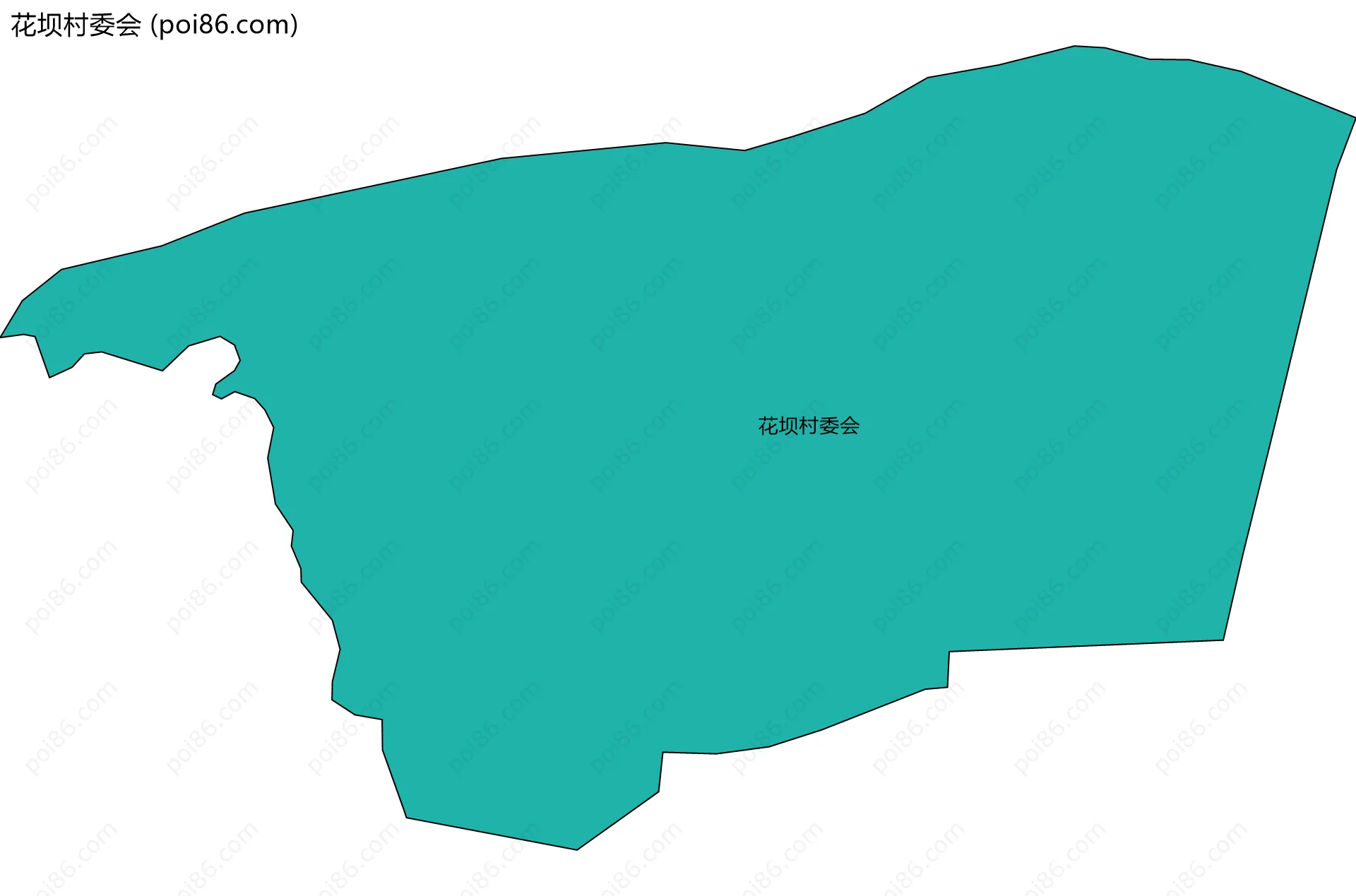 花坝村委会边界地图