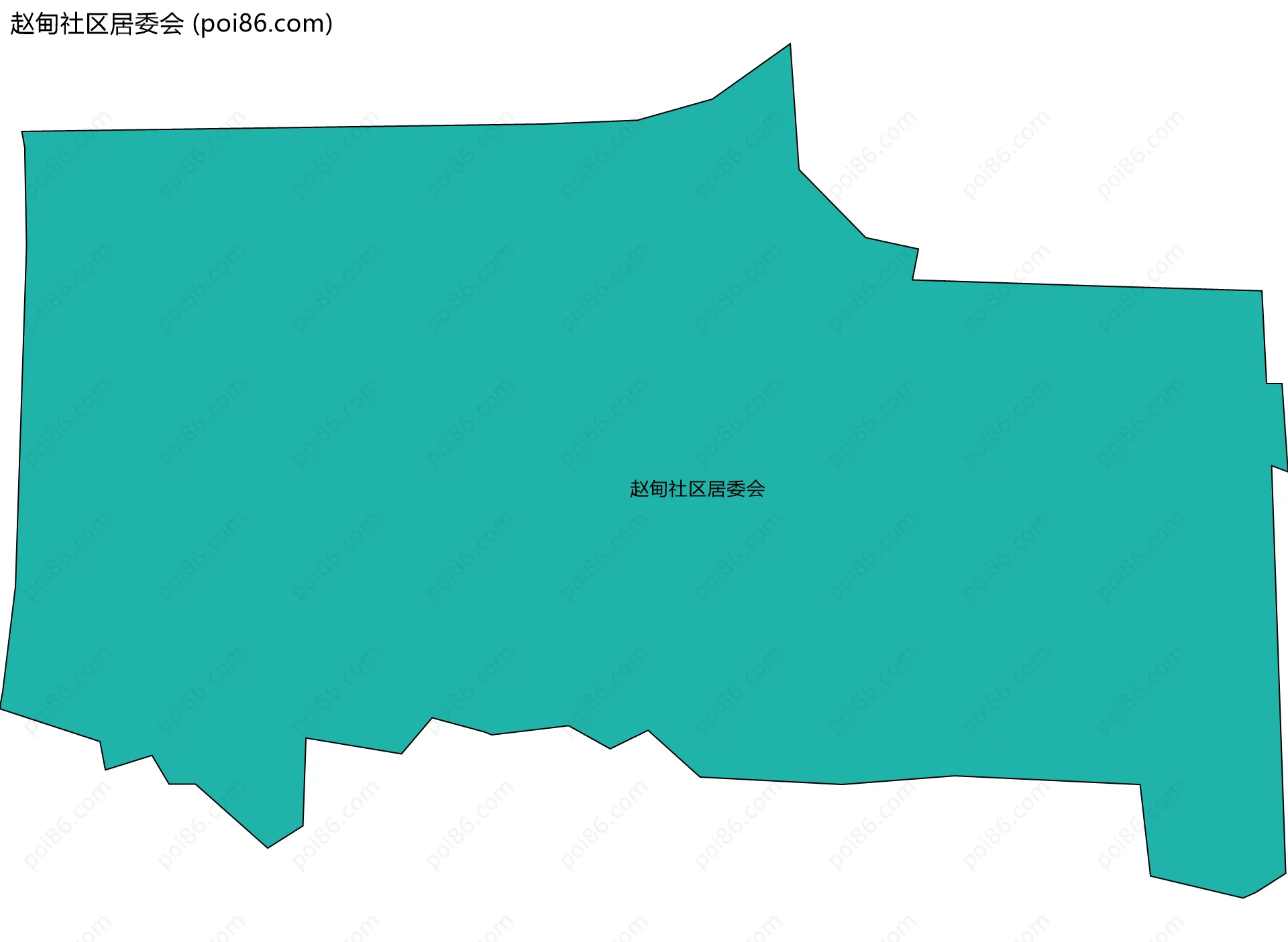 赵甸社区居委会边界地图
