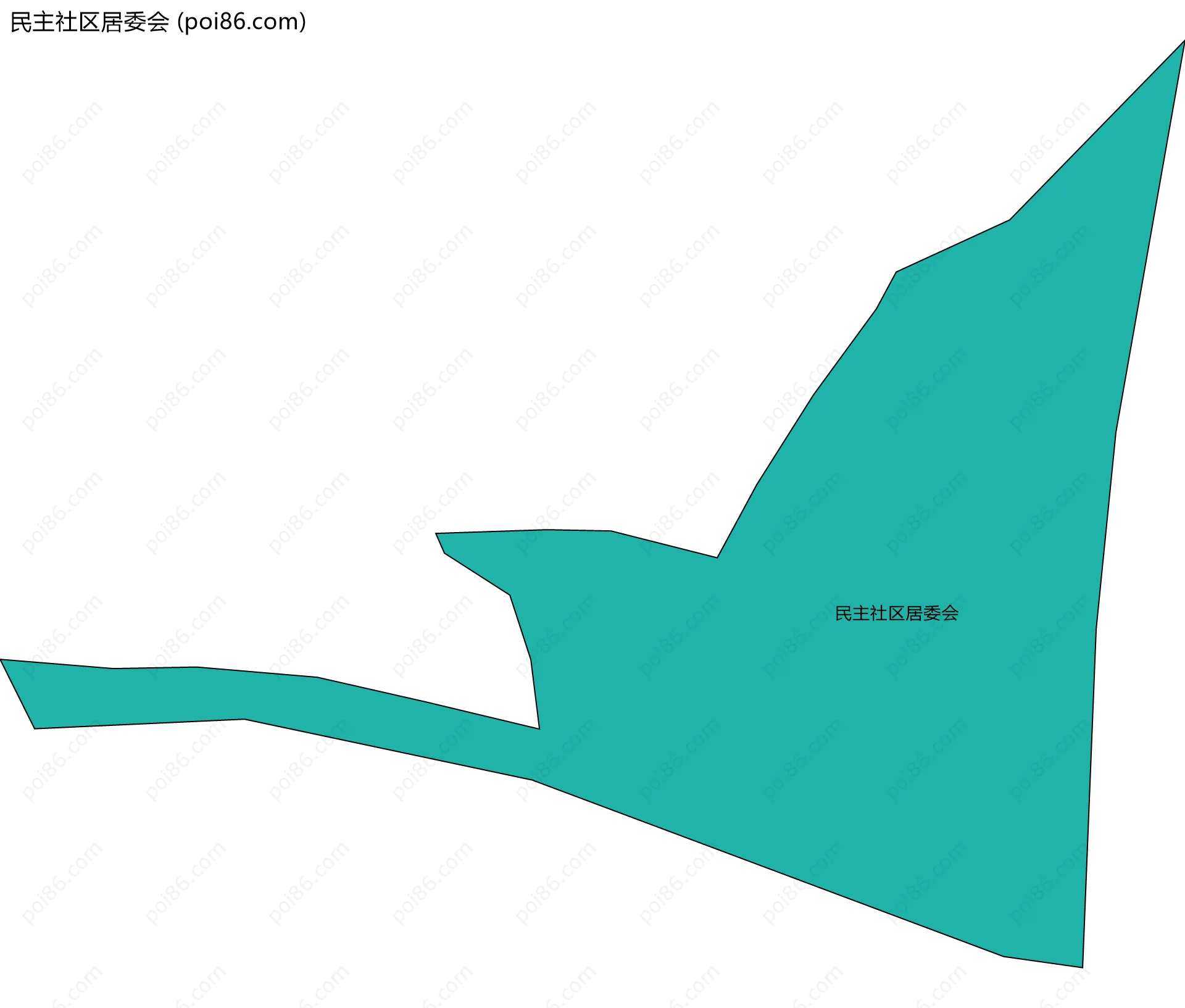 民主社区居委会边界地图