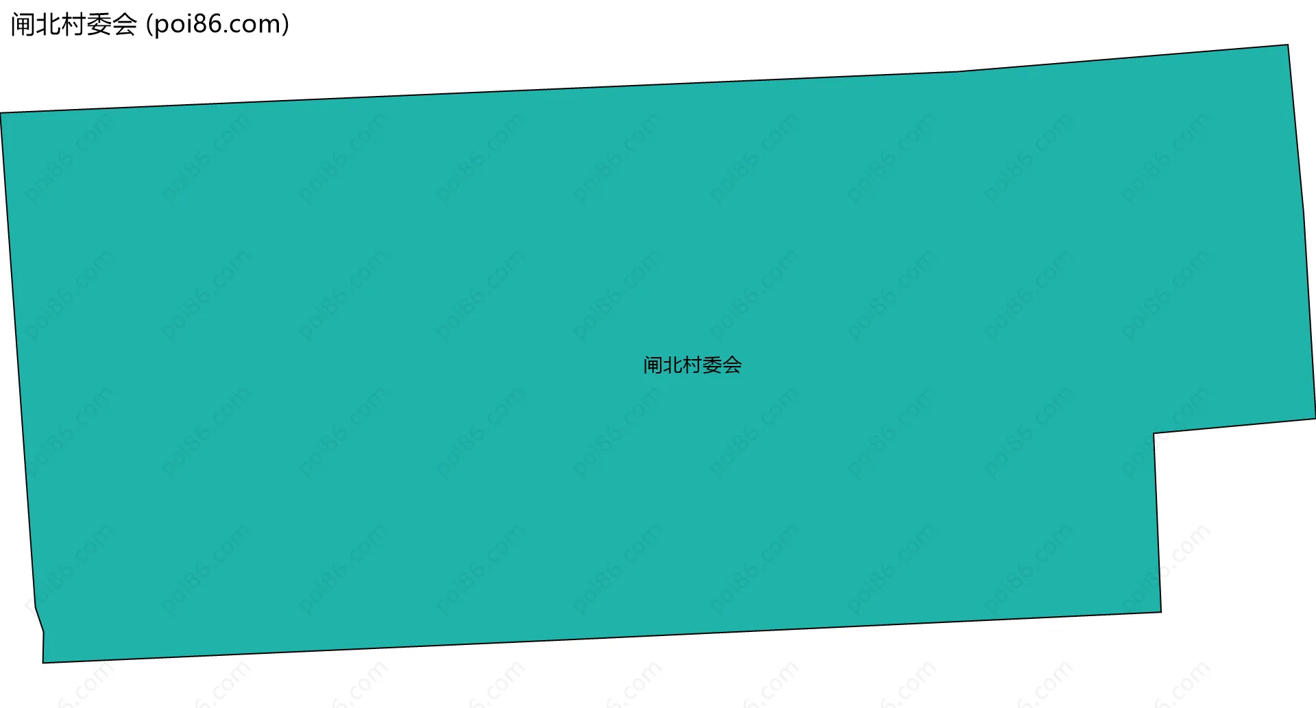 闸北村委会边界地图