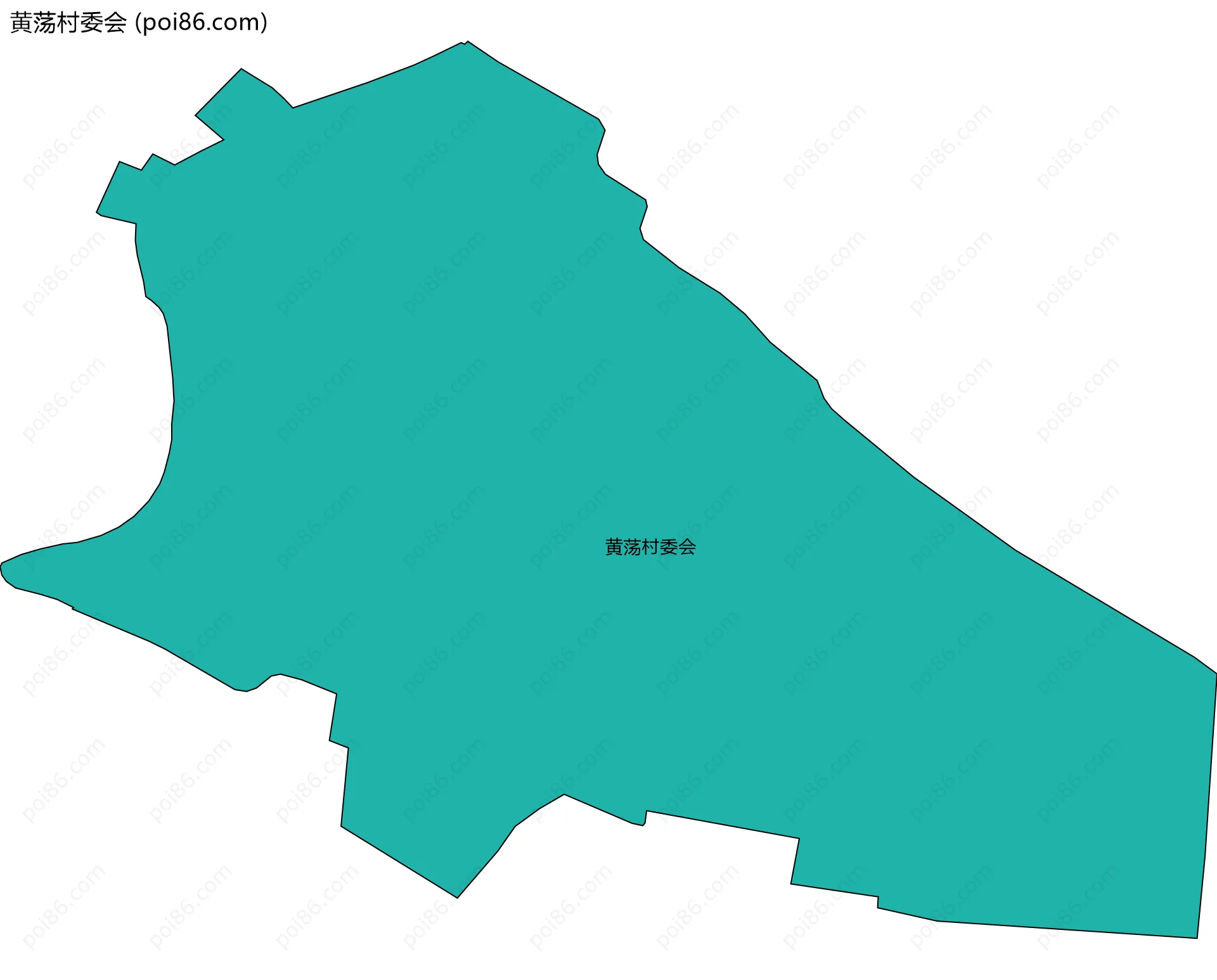 黄荡村委会边界地图