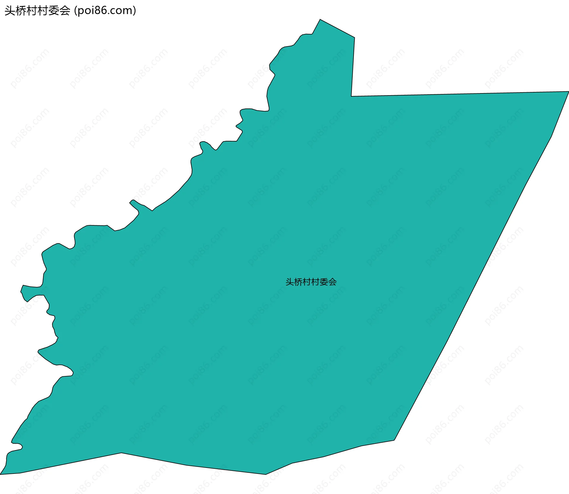 头桥村村委会边界地图