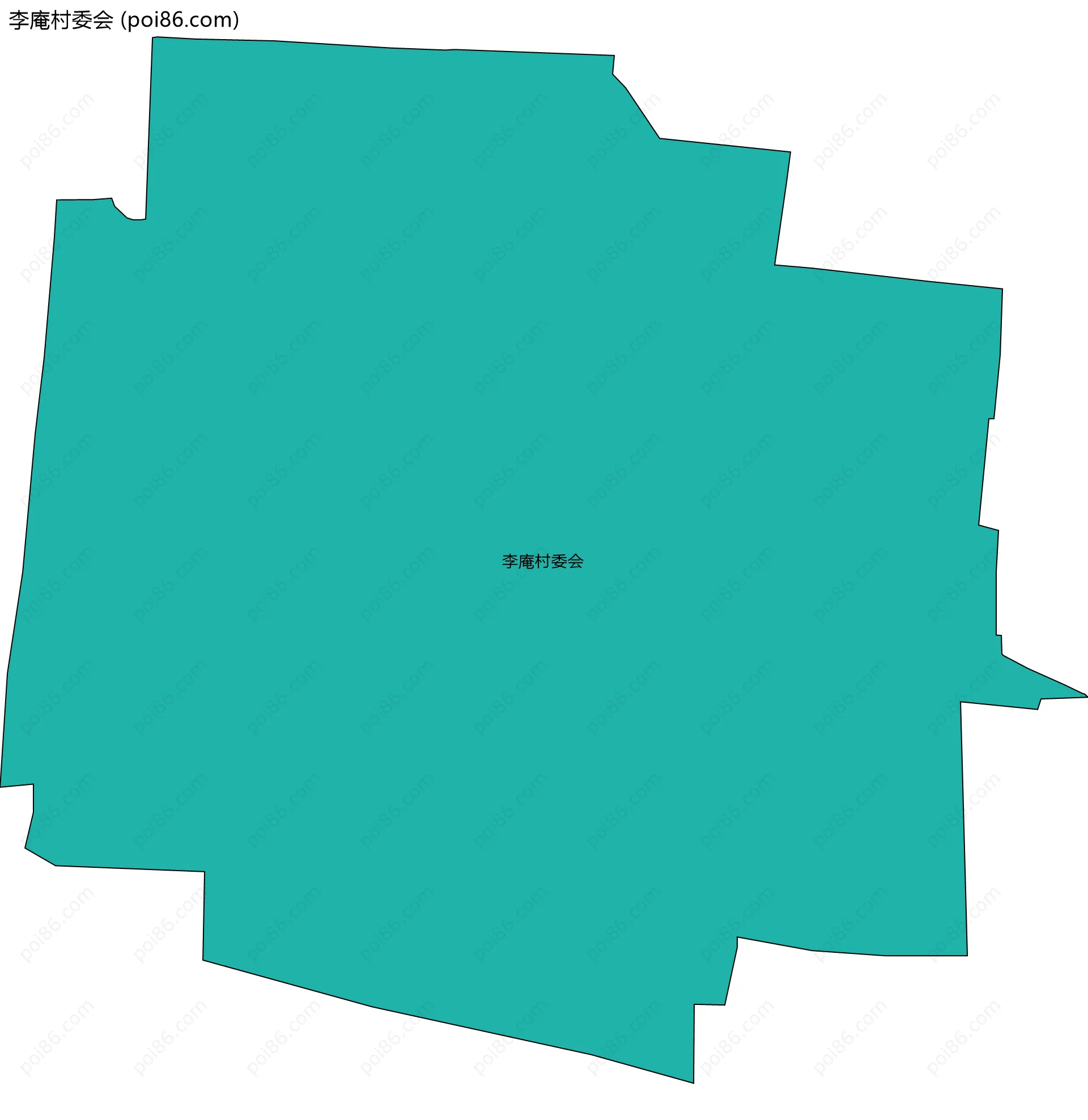 李庵村委会边界地图